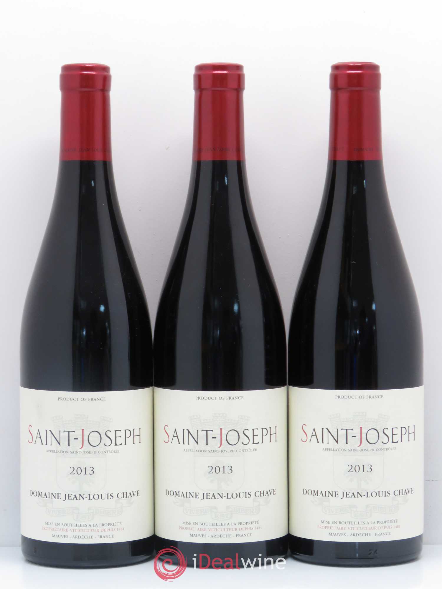 Saint-Joseph Jean-Louis Chave 2013 - Lot de 3 bouteilles - 0
