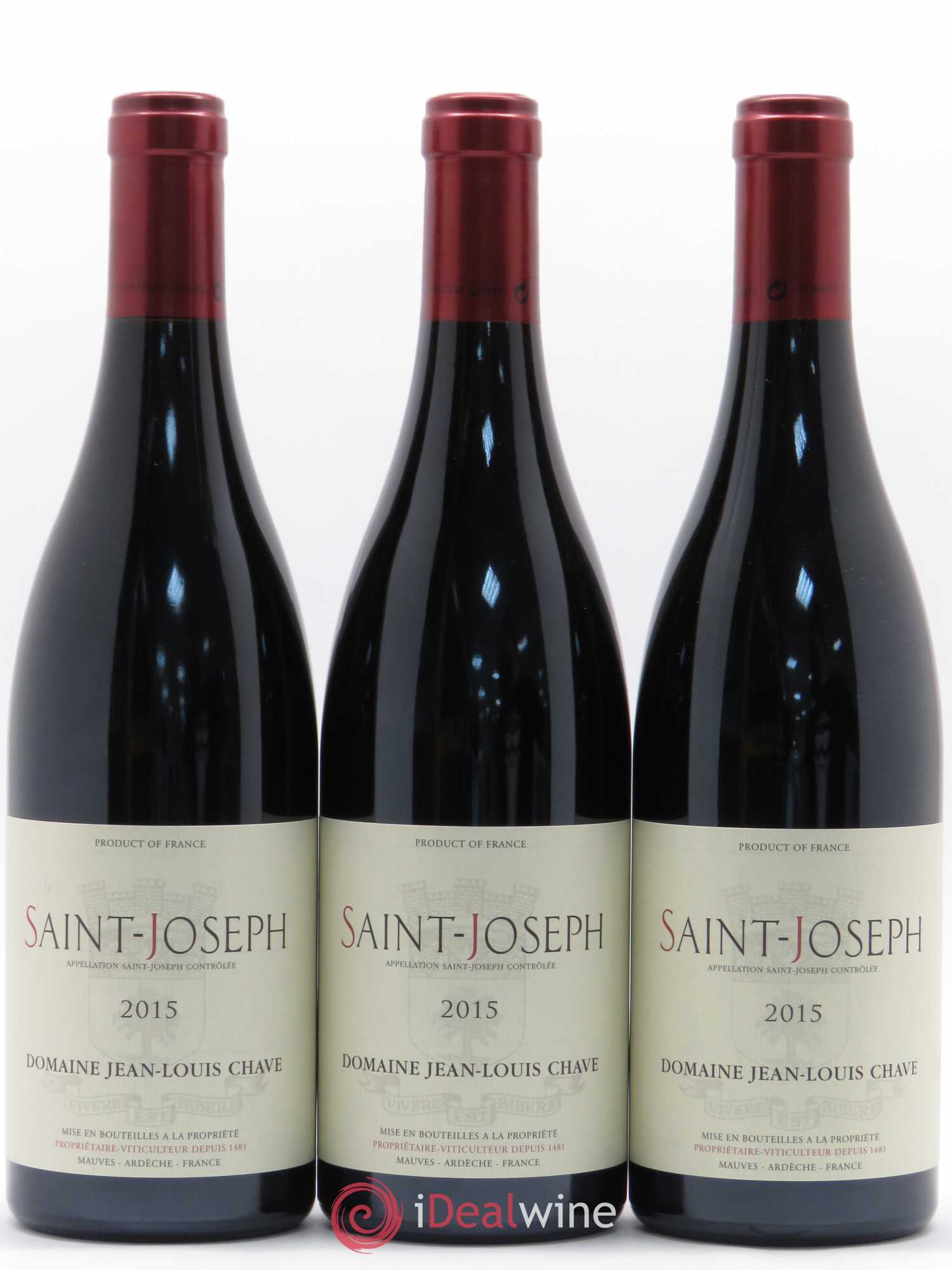 Saint-Joseph Jean-Louis Chave 2015 - Lot de 3 bouteilles - 0