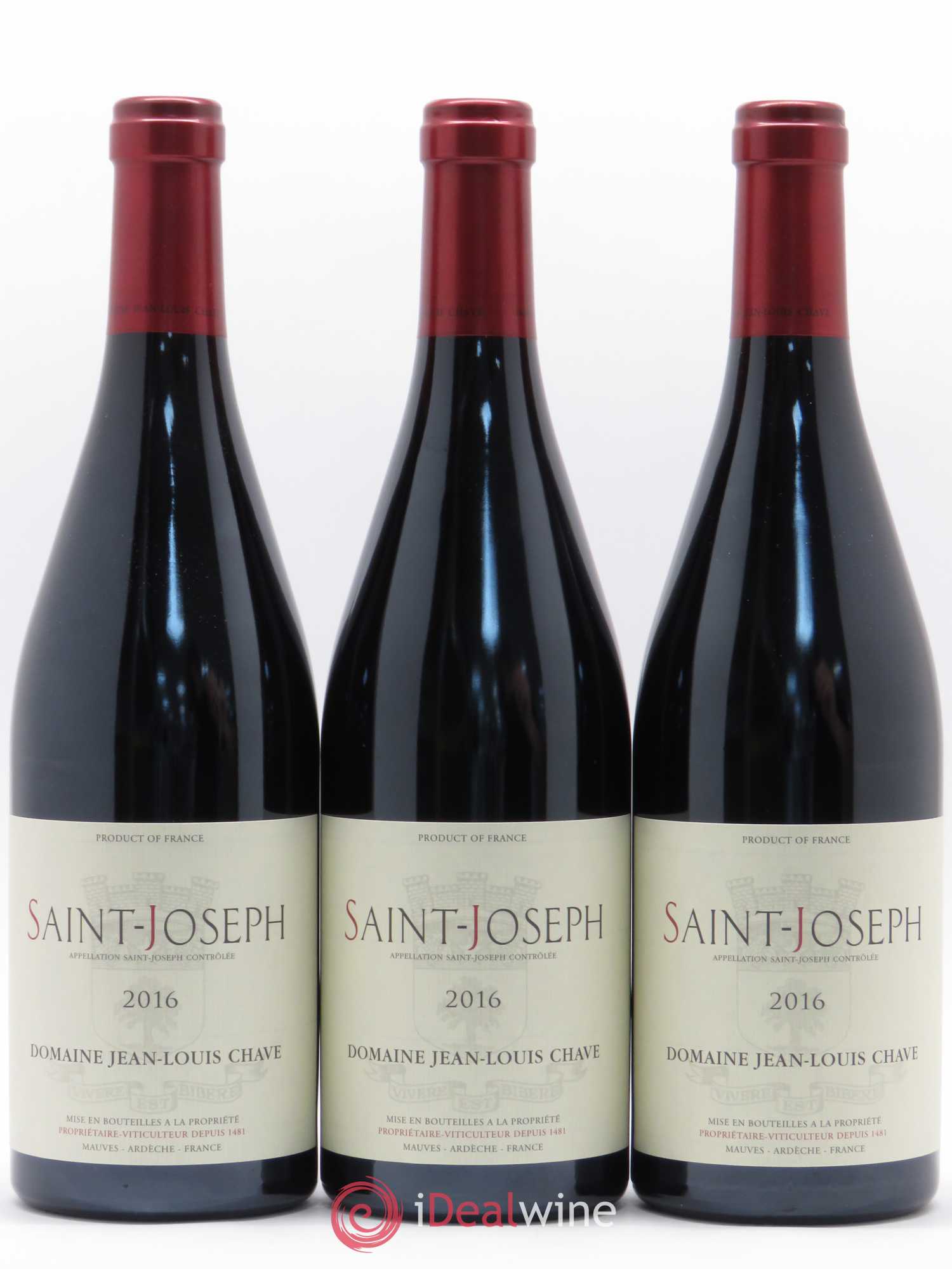 Saint-Joseph Jean-Louis Chave 2016 - Lot de 3 bouteilles - 0