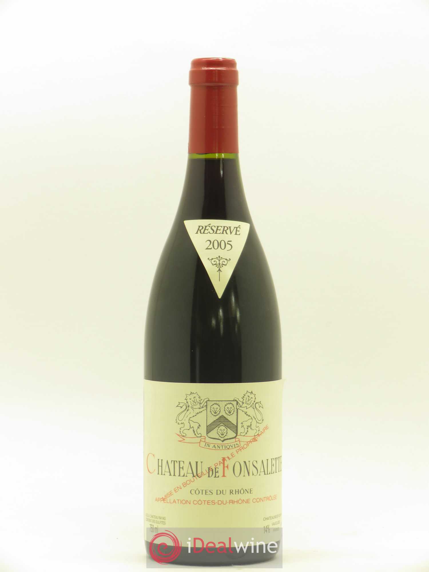 Côtes-du-Rhône Château de Fonsalette Emmanuel Reynaud 2005 - Lot de 1 bouteille - 0