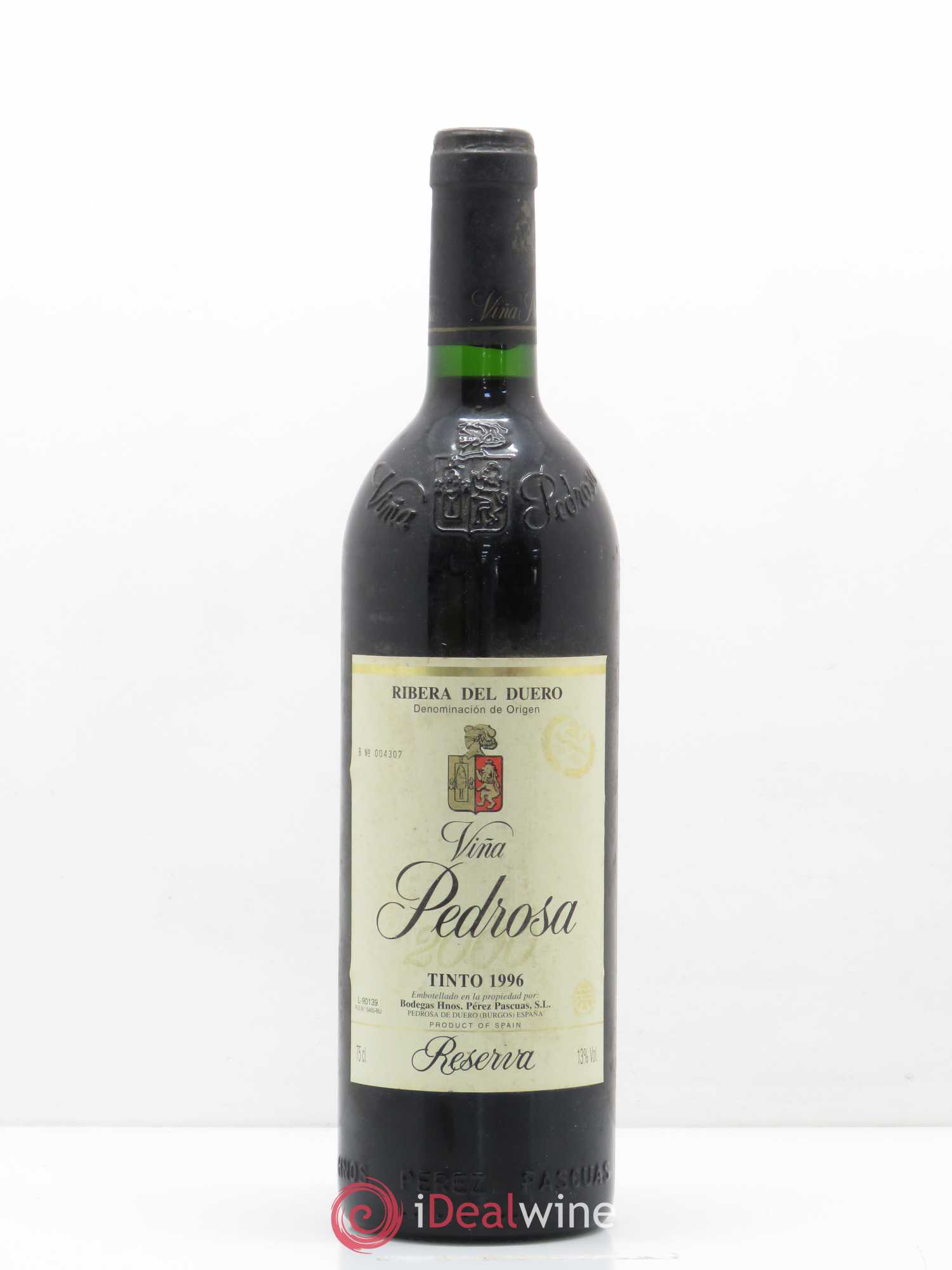 Rioja DOCA Vina Pedrosa Reserva 1996 - Lot de 1 bouteille - 0