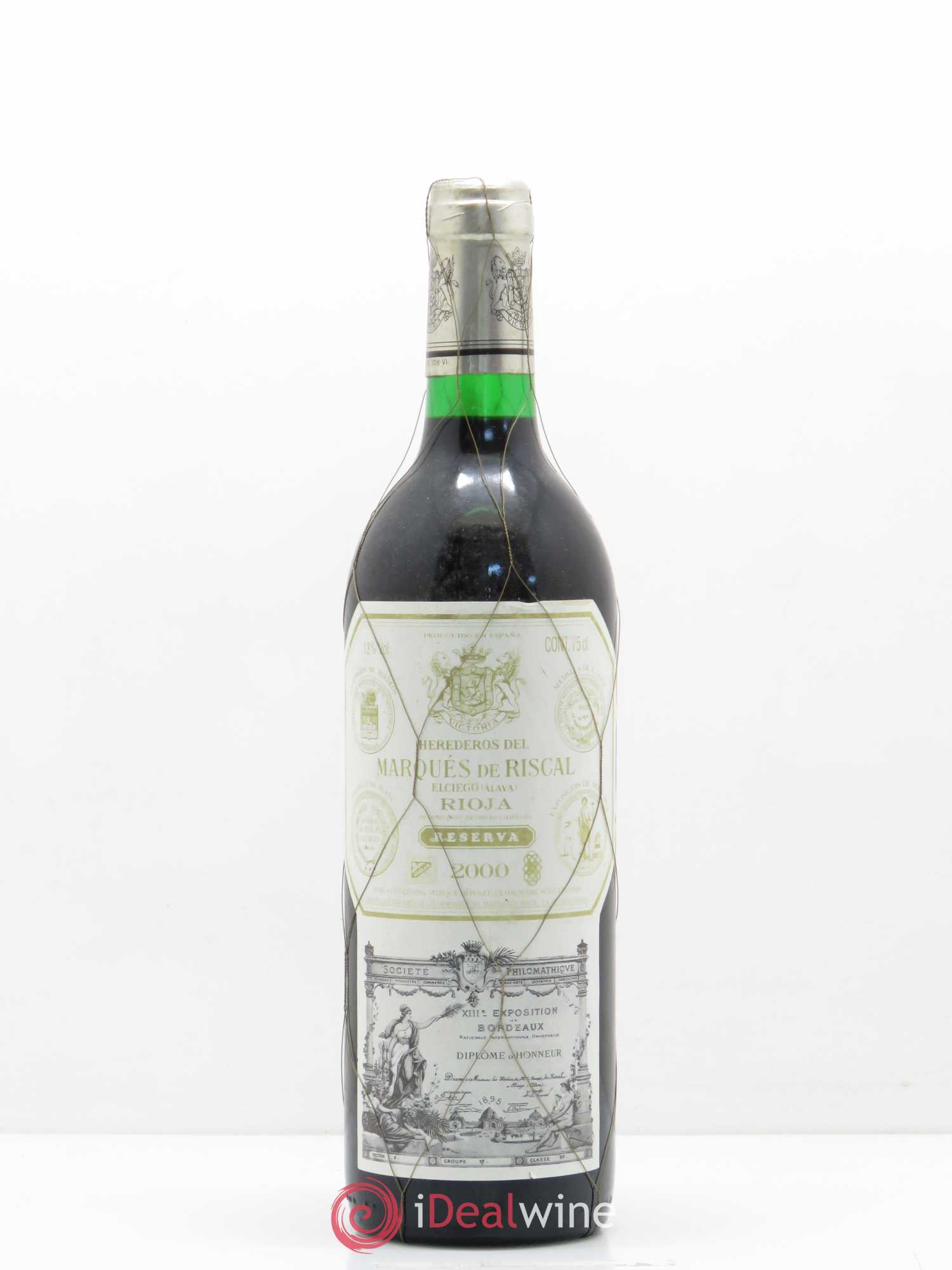 Rioja DOCA Reserva Marqués de Riscal 2000 - Posten von 1 Flasche - 0