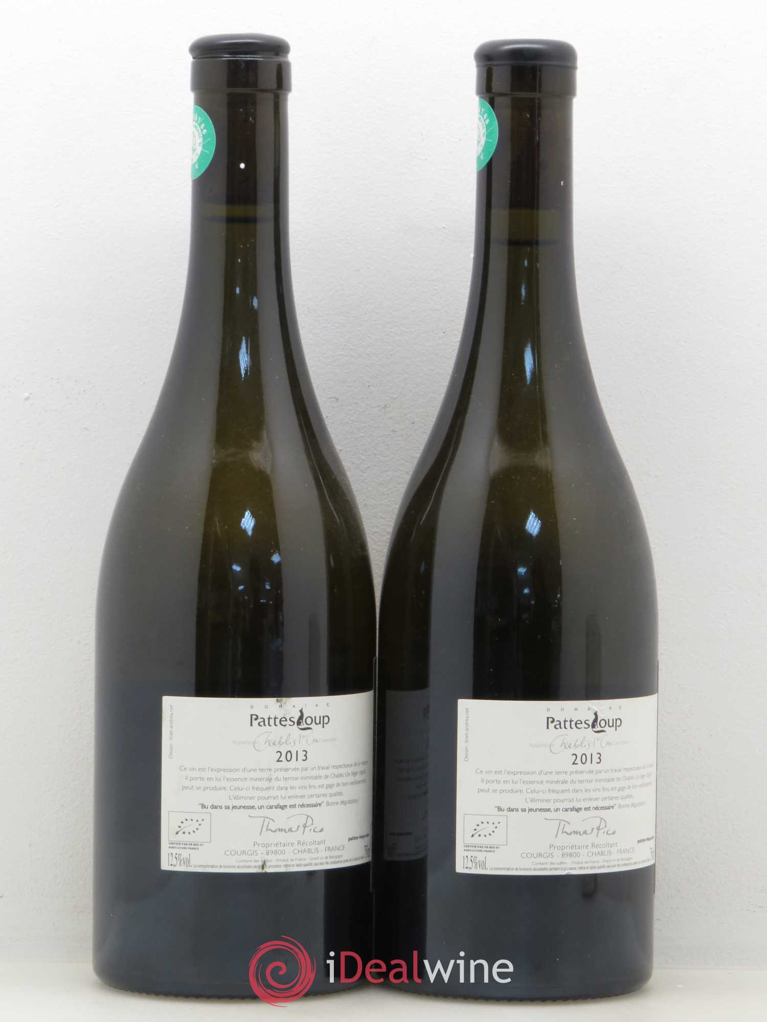 Chablis 1er Cru Beauregard Pattes Loup (Domaine) 2013 - Lot de 2 bouteilles - 1