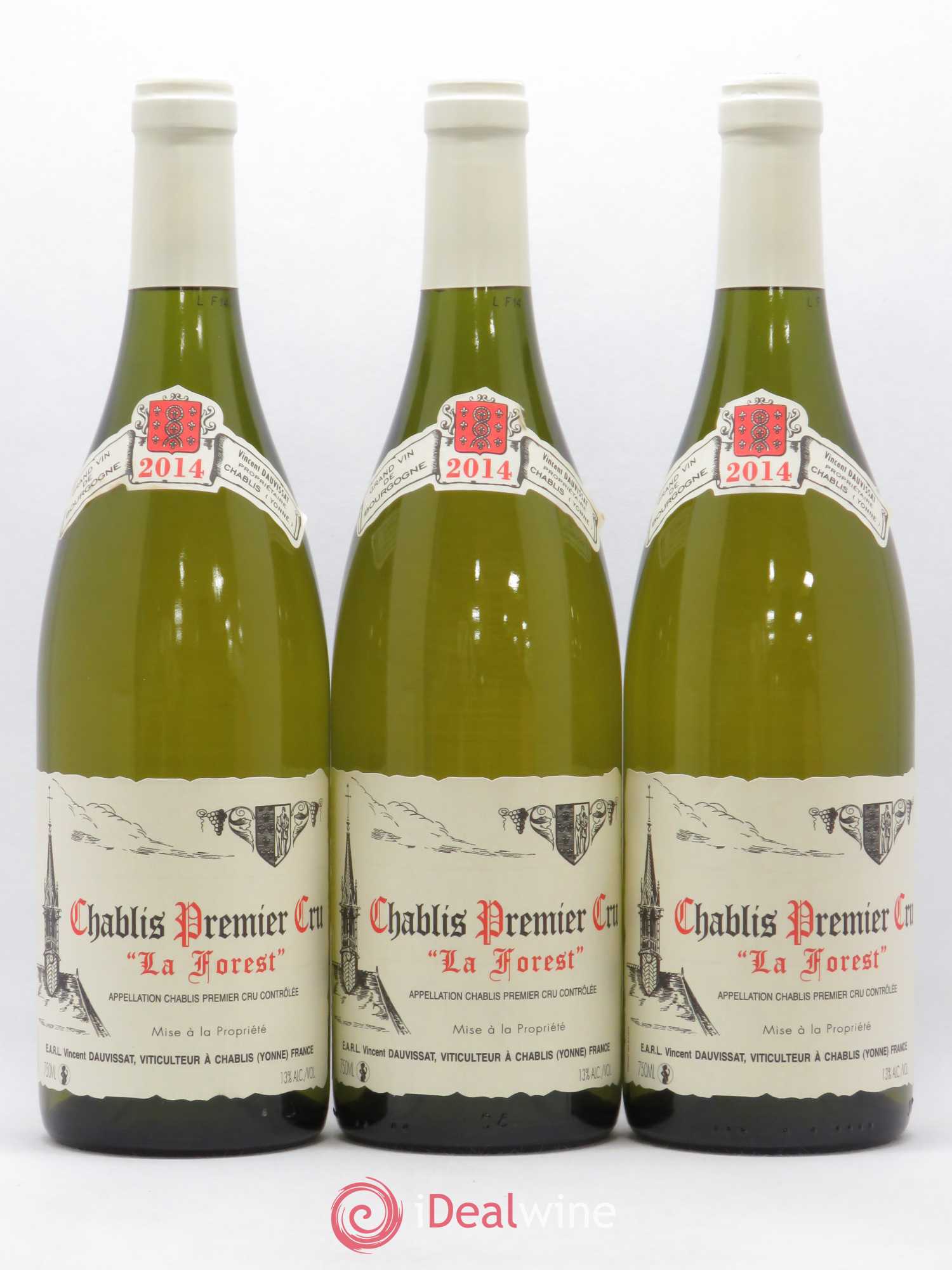 Chablis 1er Cru La Forest Vincent Dauvissat (Domaine) 2014 - Lot de 3 bouteilles - 0