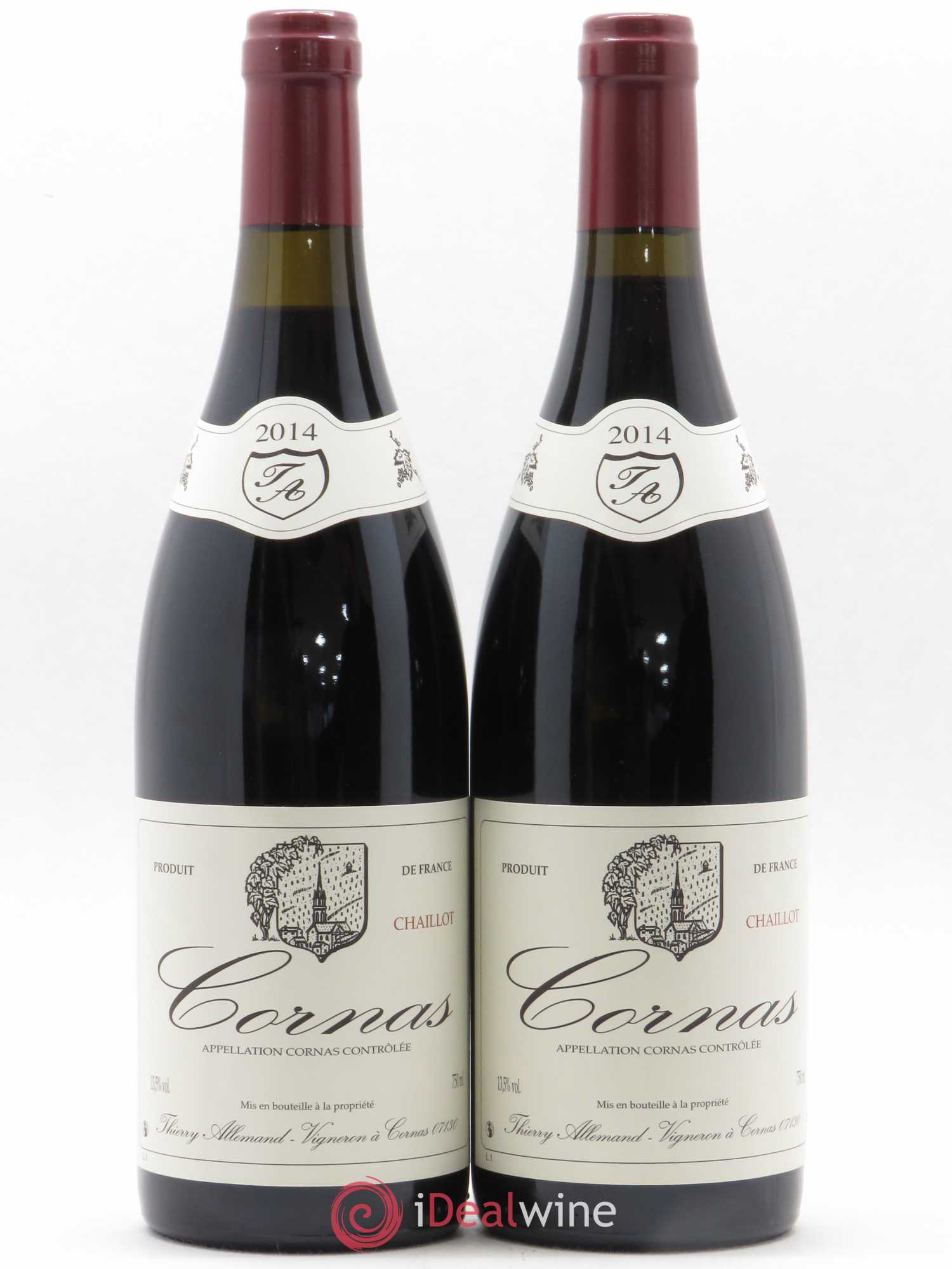 Cornas Chaillot Thierry Allemand 2014 - Lot de 2 bouteilles - 0