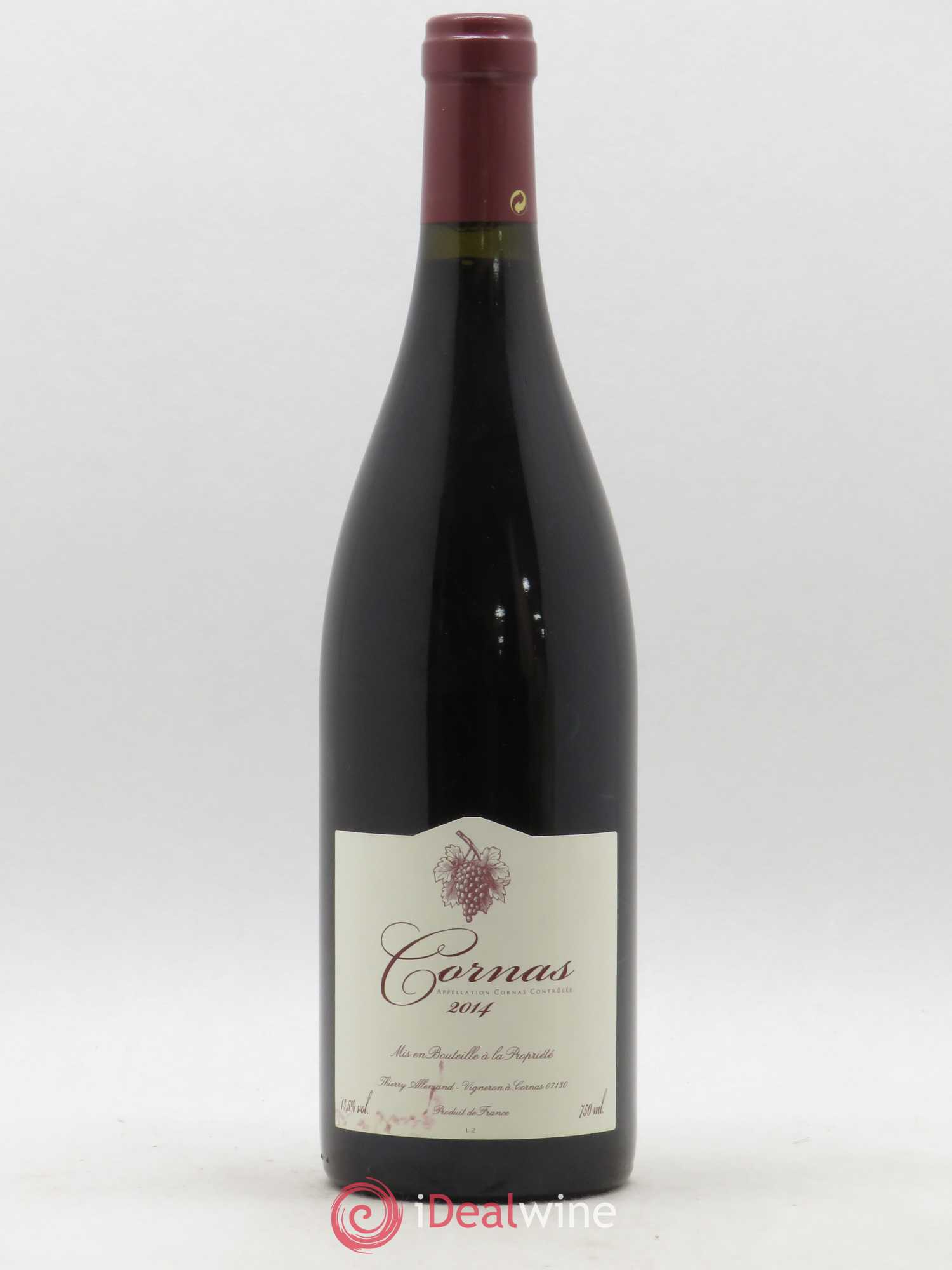 Cornas Cuvée sans soufre Thierry Allemand 2014 - Lot de 1 bouteille - 0