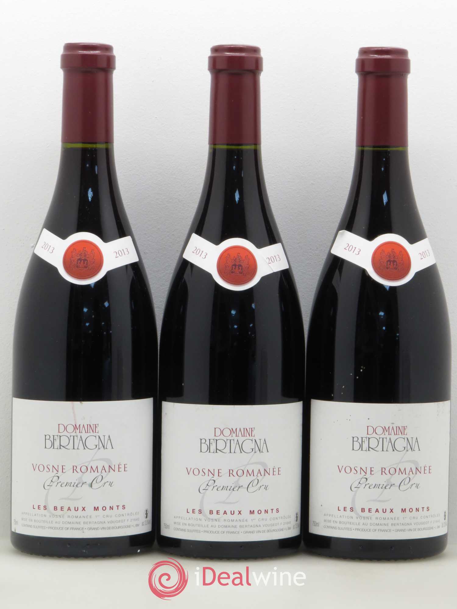 Vosne-Romanée 1er Cru Les Beaux-Monts Bertagna 2013 - Lot de 3 bouteilles - 0