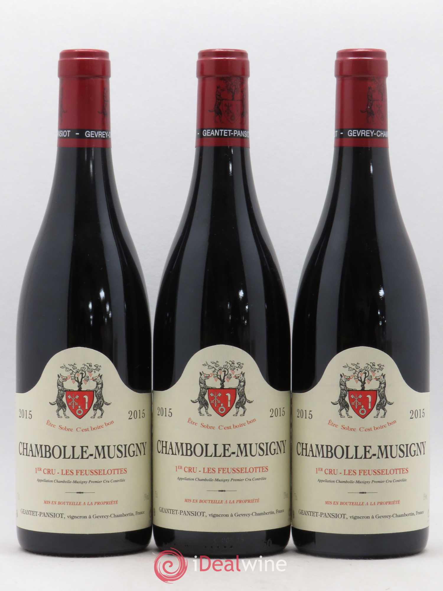 Chambolle-Musigny 1er Cru Les Feusselottes Geantet-Pansiot 2015 - Lot de 3 bouteilles - 0