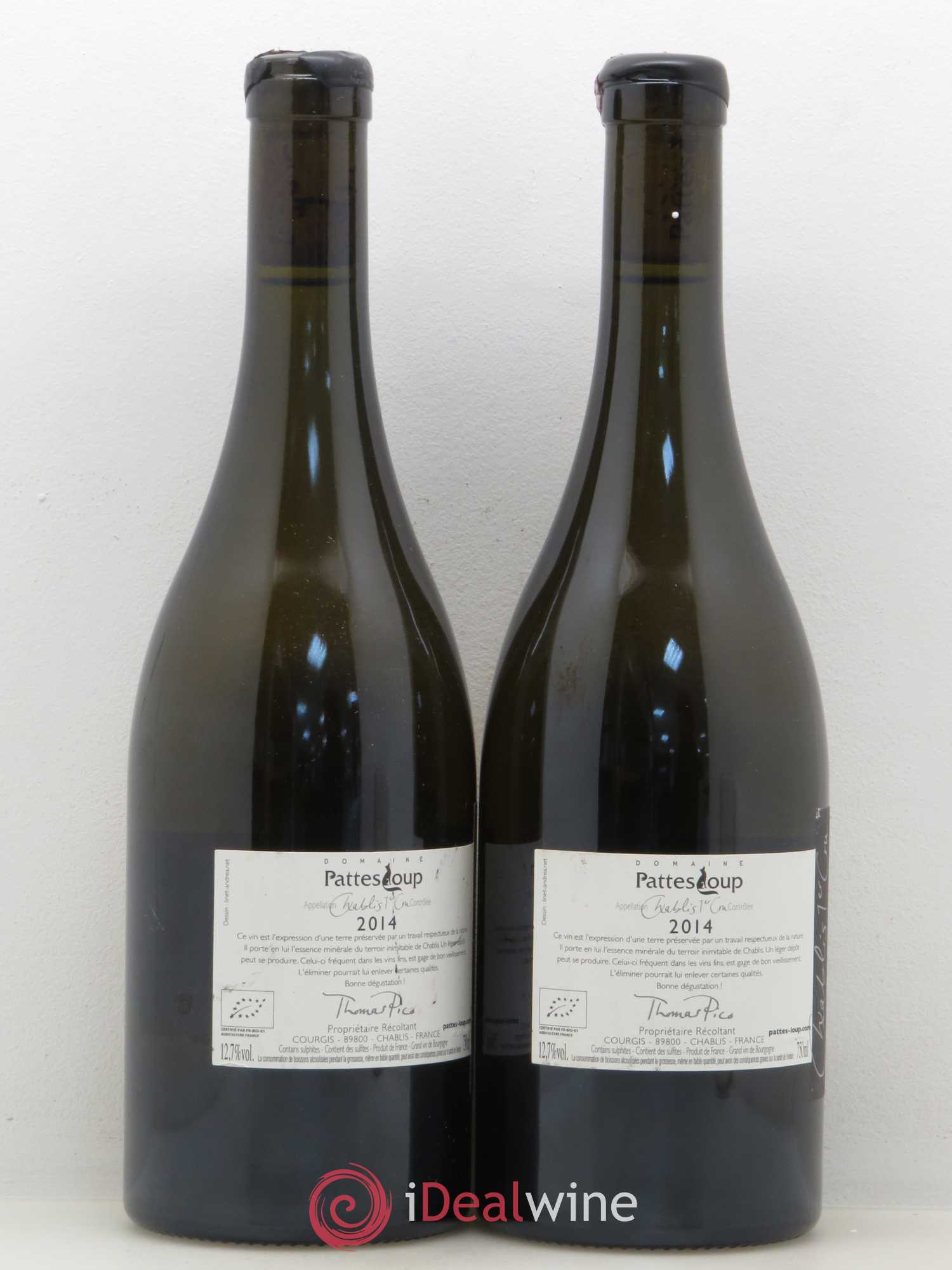 Chablis 1er Cru Butteaux Pattes Loup (Domaine) 2014 - Lot de 2 bouteilles - 1
