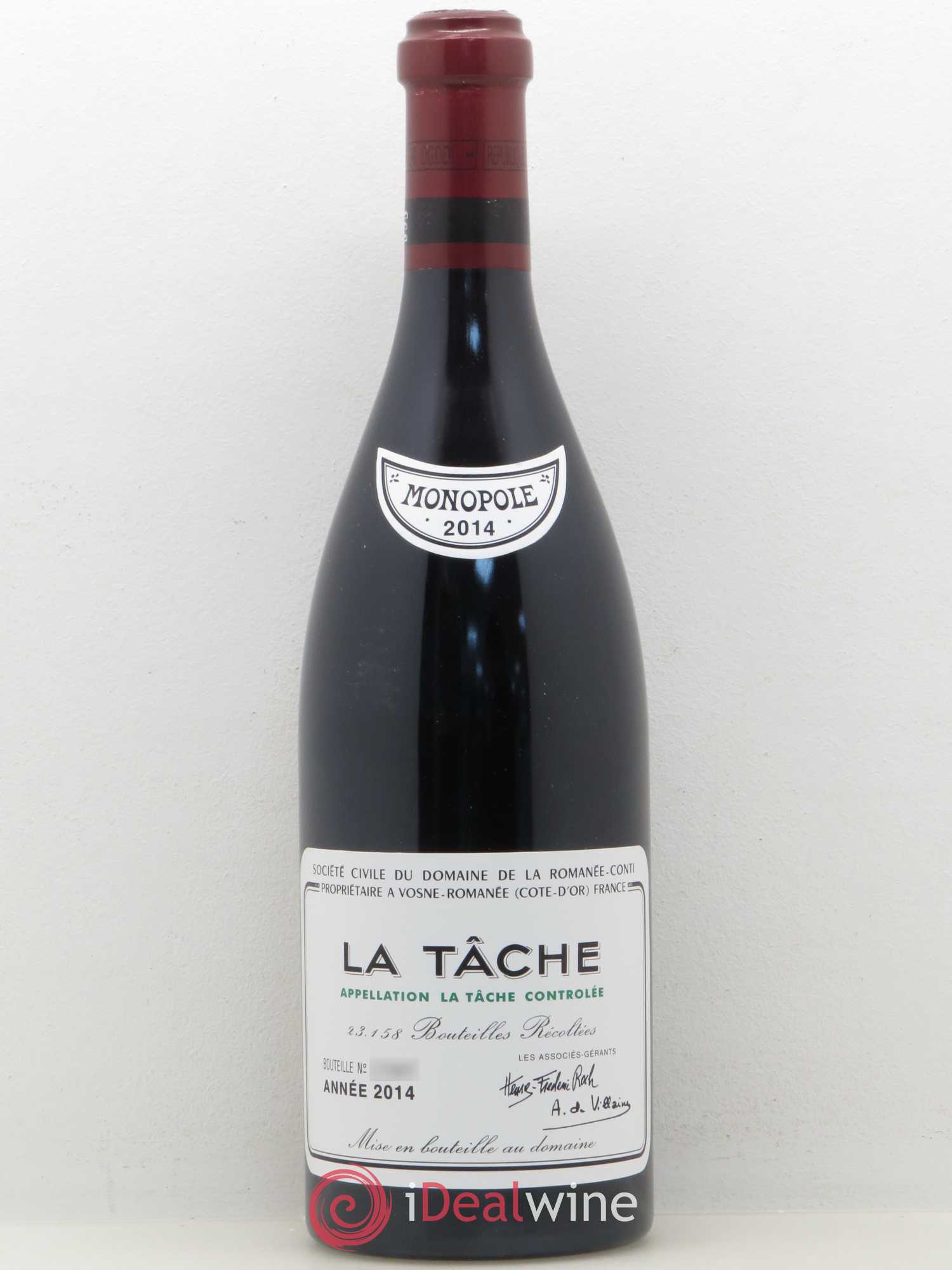 La Tâche Grand Cru Domaine de la Romanée-Conti 2014 - Lot de 1 bouteille - 0