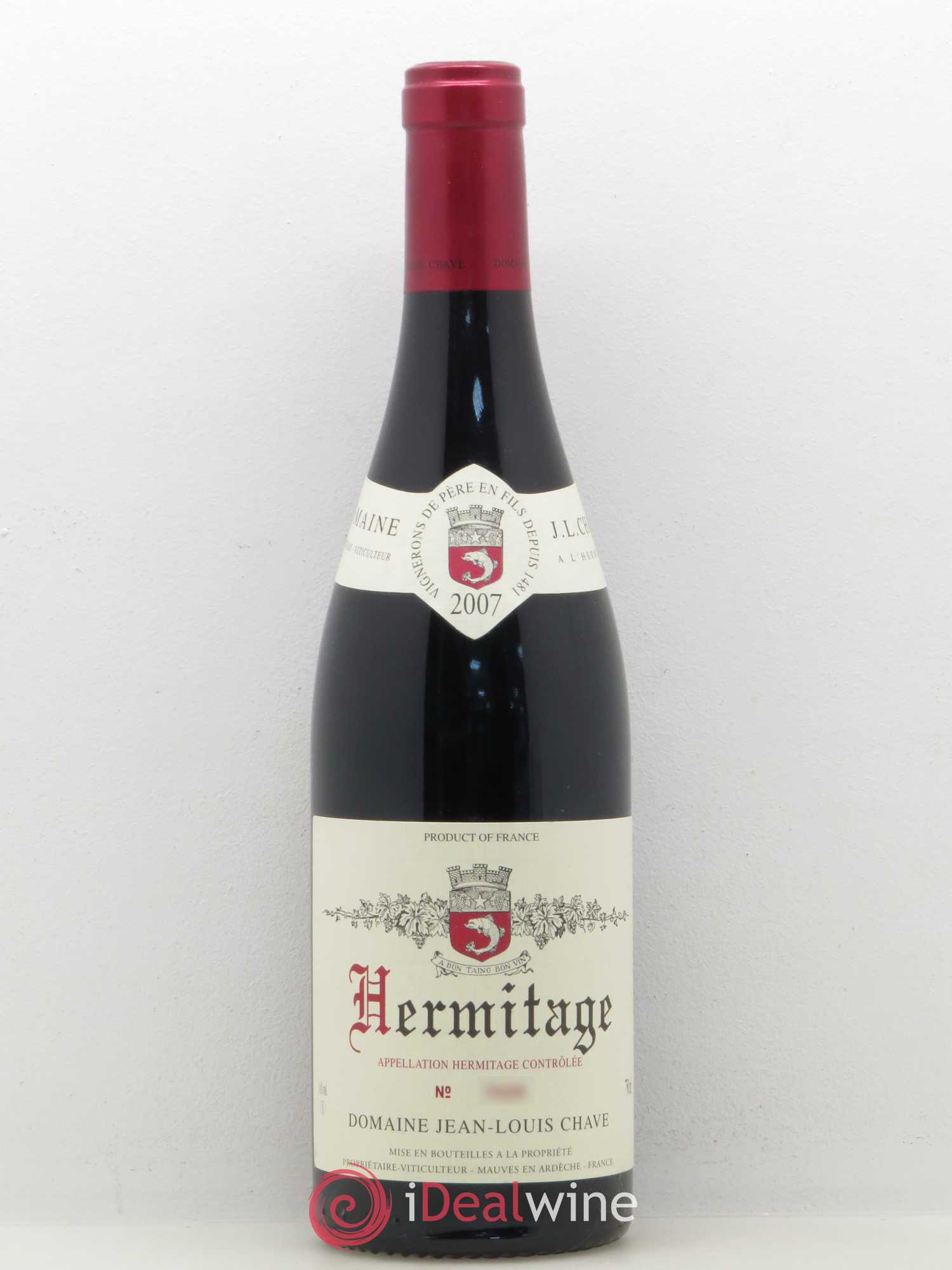 Hermitage Jean-Louis Chave 2007 - Lot de 1 bouteille - 0