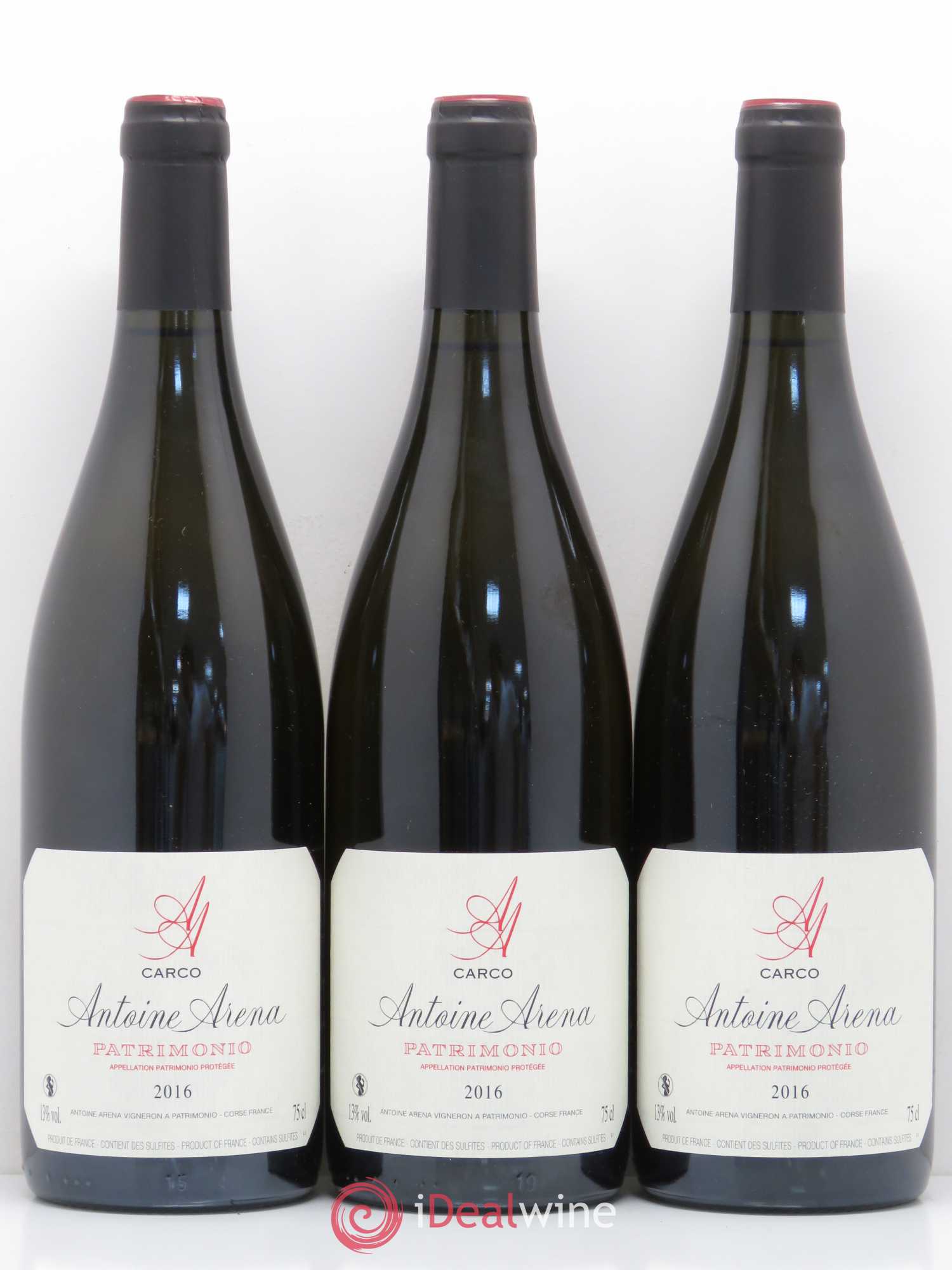 Patrimonio Carco Antoine Arena 2016 - Lot de 3 bouteilles - 0
