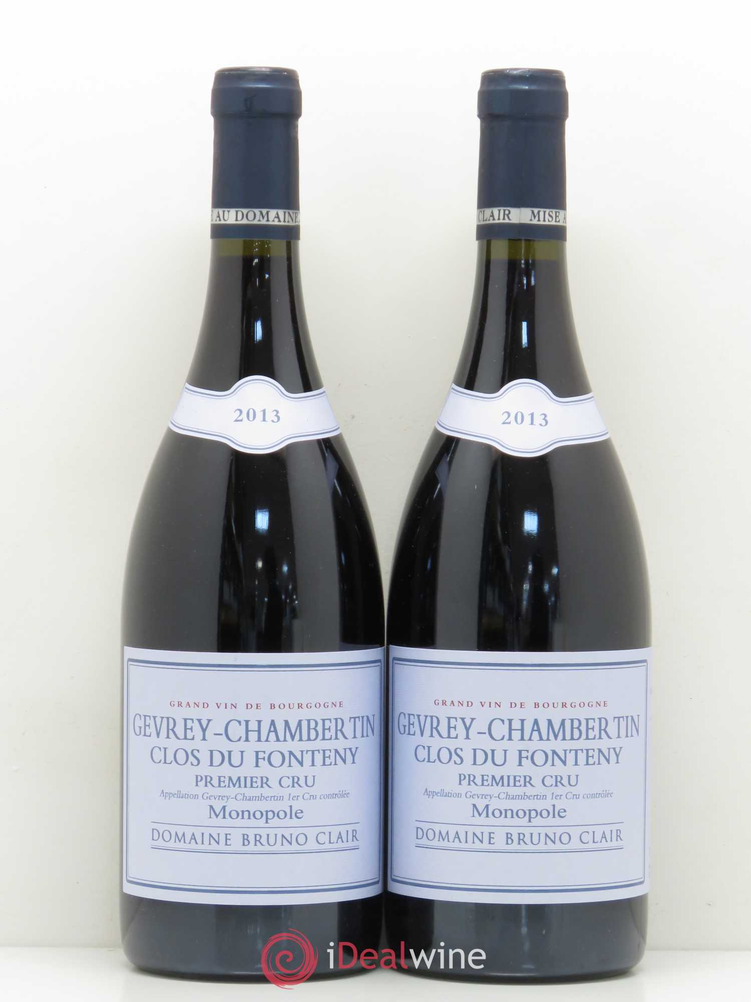Gevrey-Chambertin 1er Cru Clos du Fonteny Bruno Clair (Domaine) 2013 - Lot de 2 bouteilles - 0