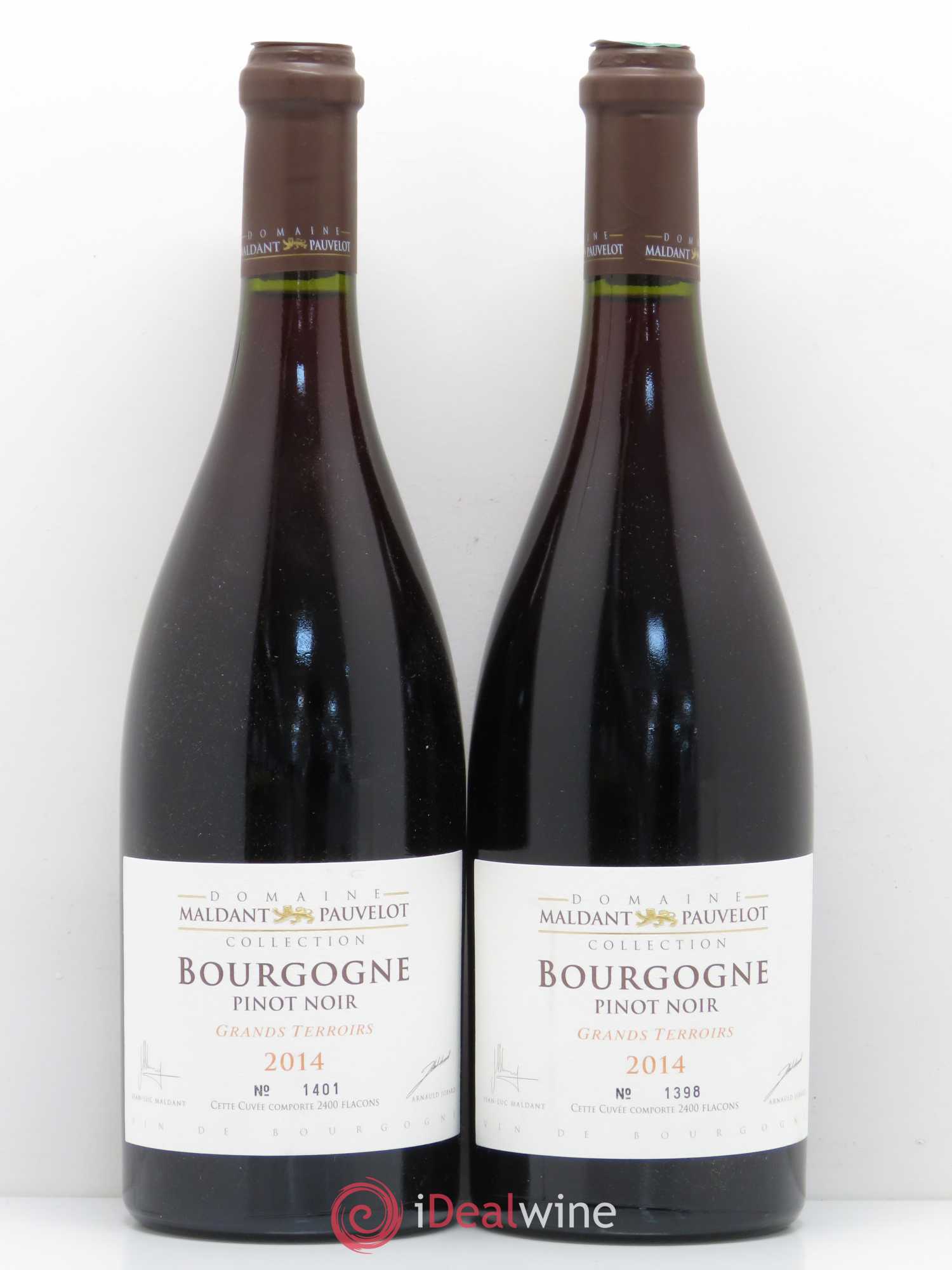 Bourgogne Pinot Noir Grands Terroirs Domaine Maldant Pauvelot 2014 - Posten von 2 Flaschen - 0