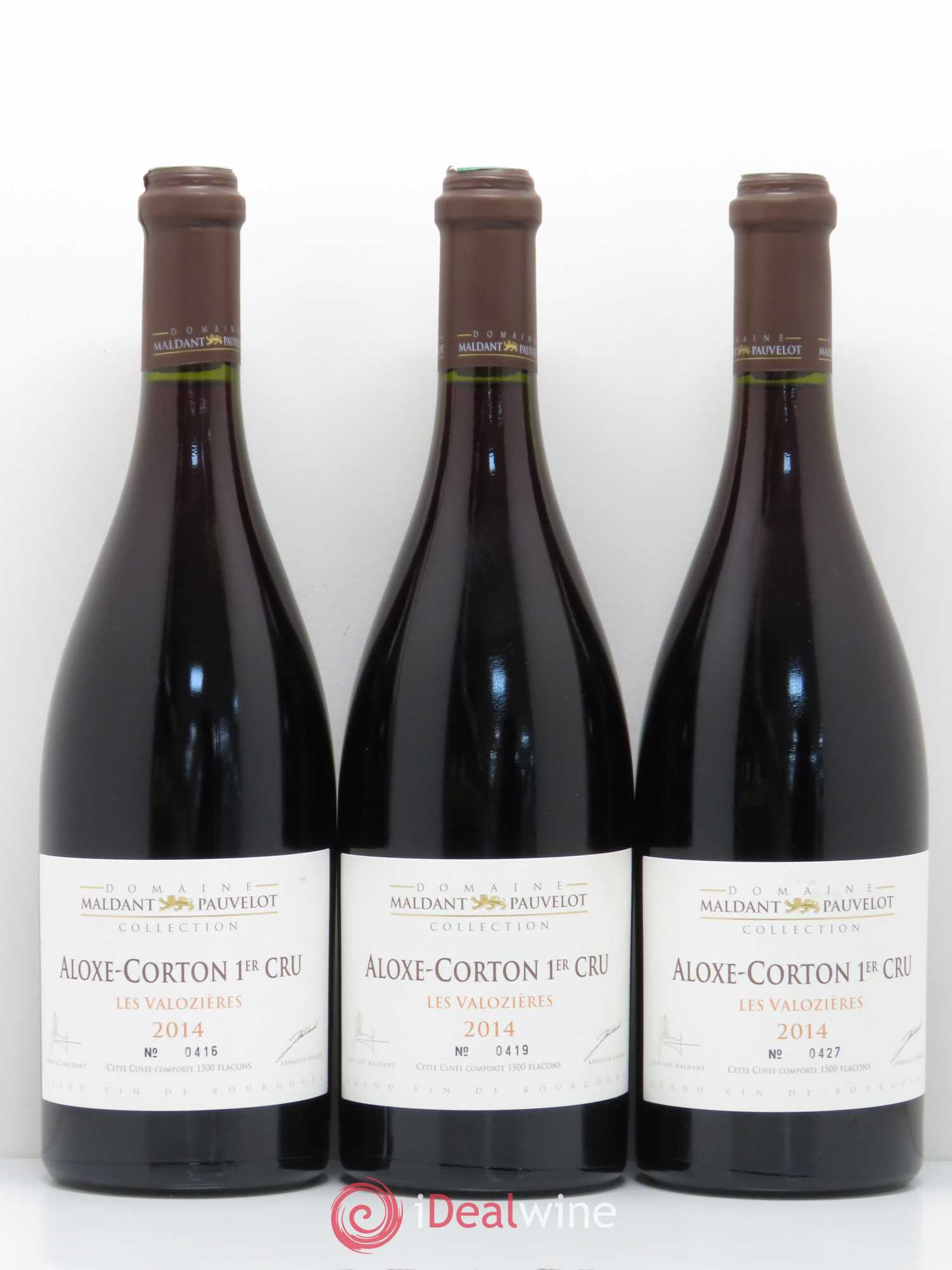 Aloxe-Corton 1er Cru Les Valozières Domaine Maldant Pauvelot 2014 - Posten von 3 Flaschen - 0