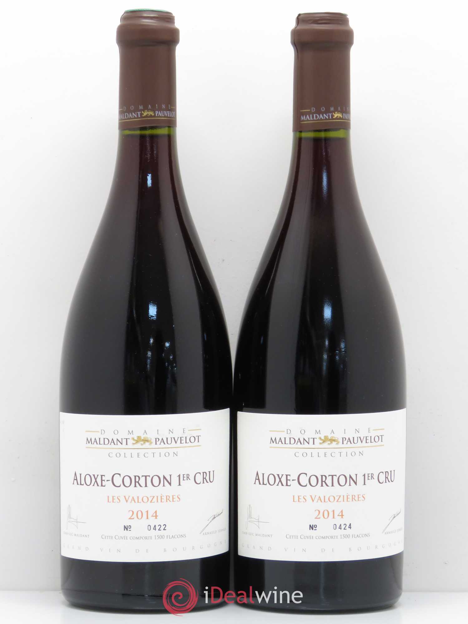 Aloxe-Corton 1er Cru Les Valozières Domaine Maldant Pauvelot 2014 - Posten von 2 Flaschen - 0