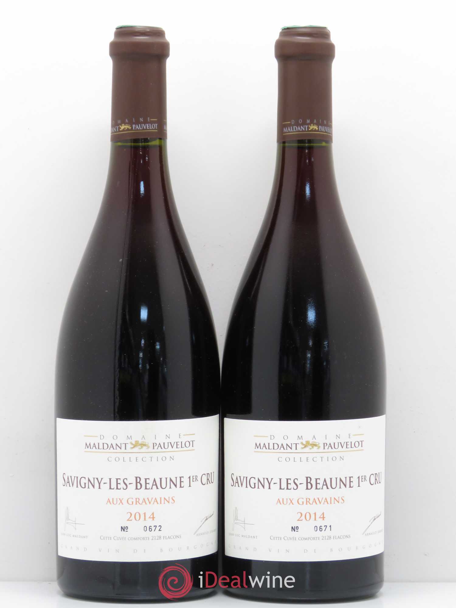 Savigny-lès-Beaune 1er Cru Aux Gravains Domaine Maldant Pauvelot 2014 - Posten von 2 Flaschen - 0