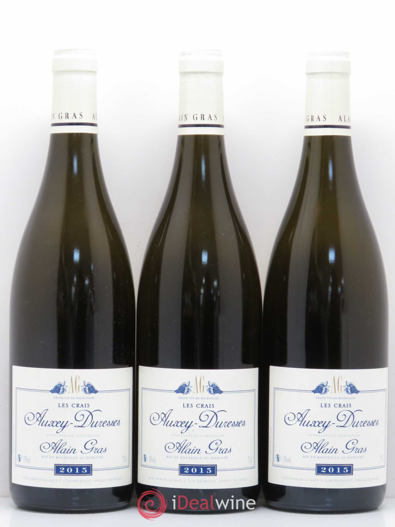 Auxey-Duresses Les Crais Alain Gras 2015 - Lot de 3 bouteilles - 0