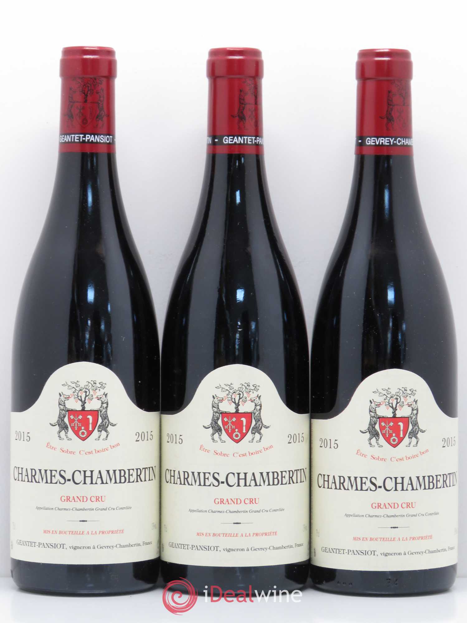 Charmes-Chambertin Grand Cru Geantet-Pansiot 2015 - Lot de 3 bouteilles - 0
