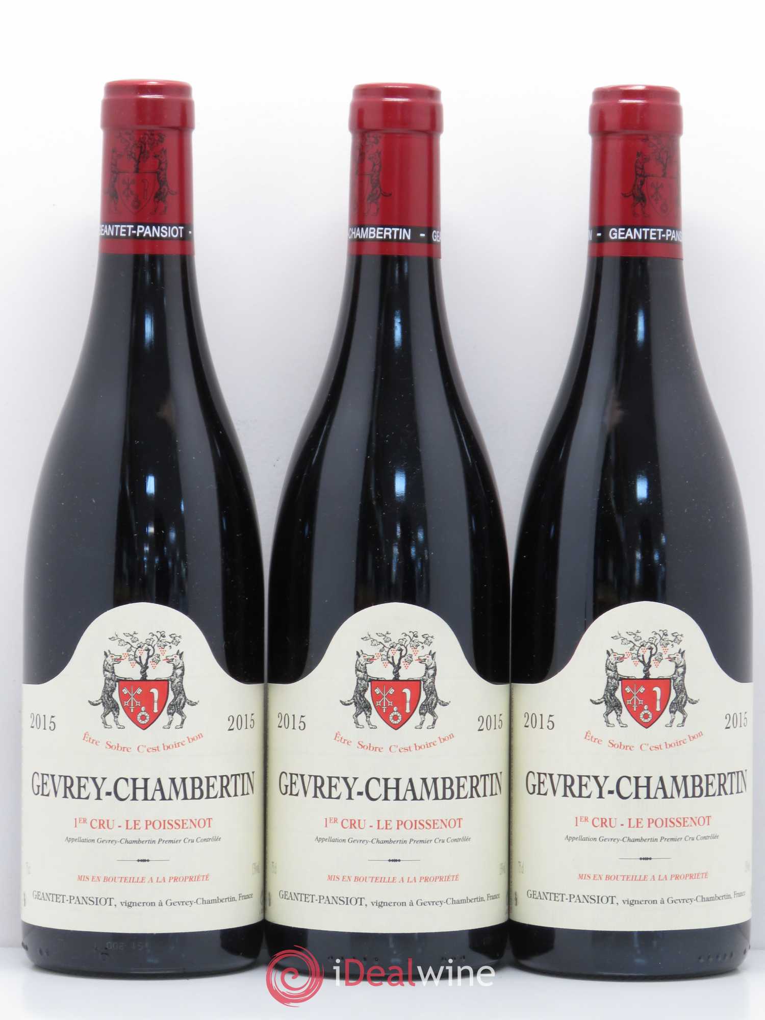 Gevrey-Chambertin 1er Cru Le Poissenot Geantet-Pansiot 2015 - Lot de 3 bouteilles - 0
