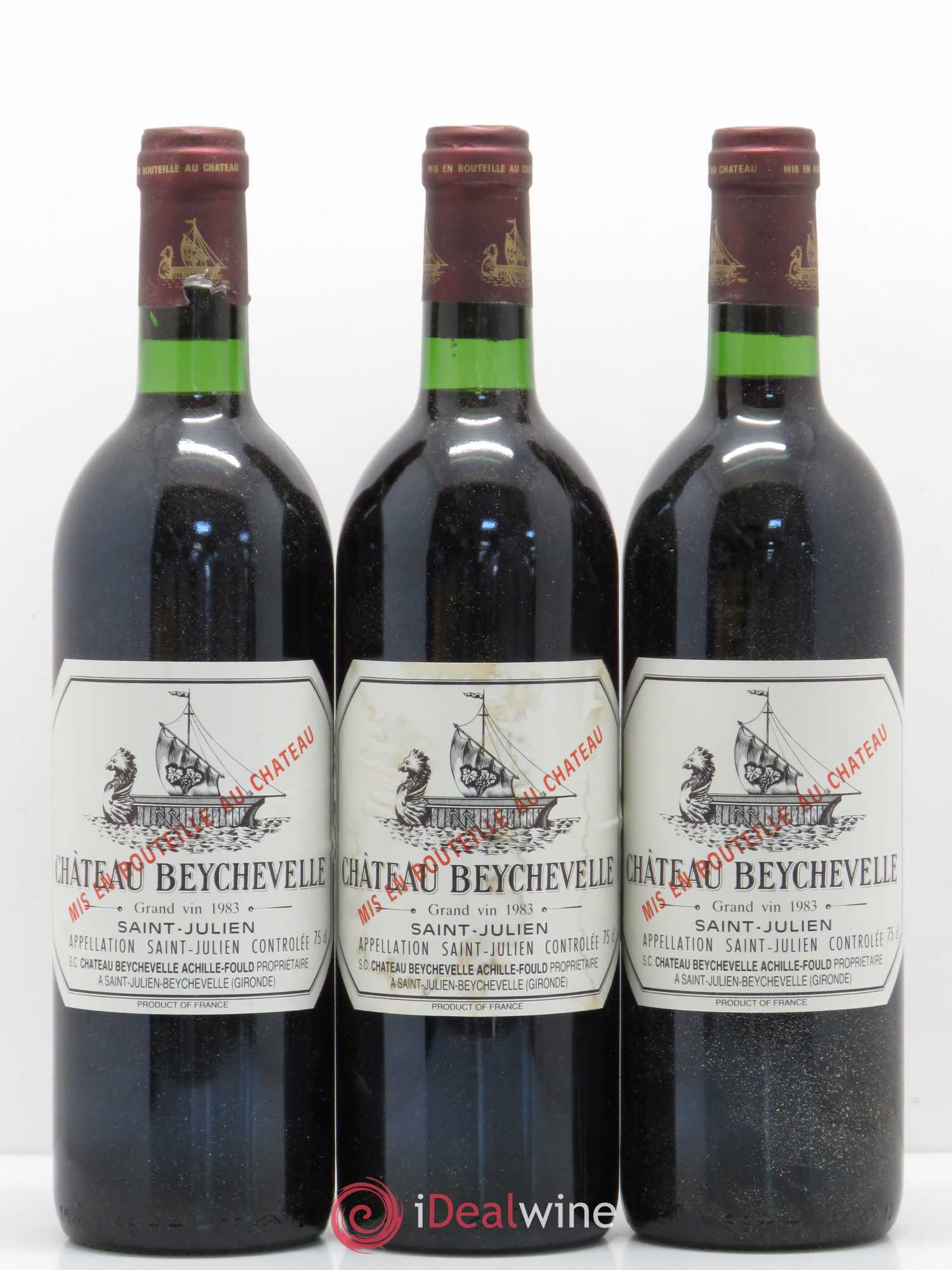 Château Beychevelle 4ème Grand Cru Classé 1983 - Lot de 6 bouteilles - 1