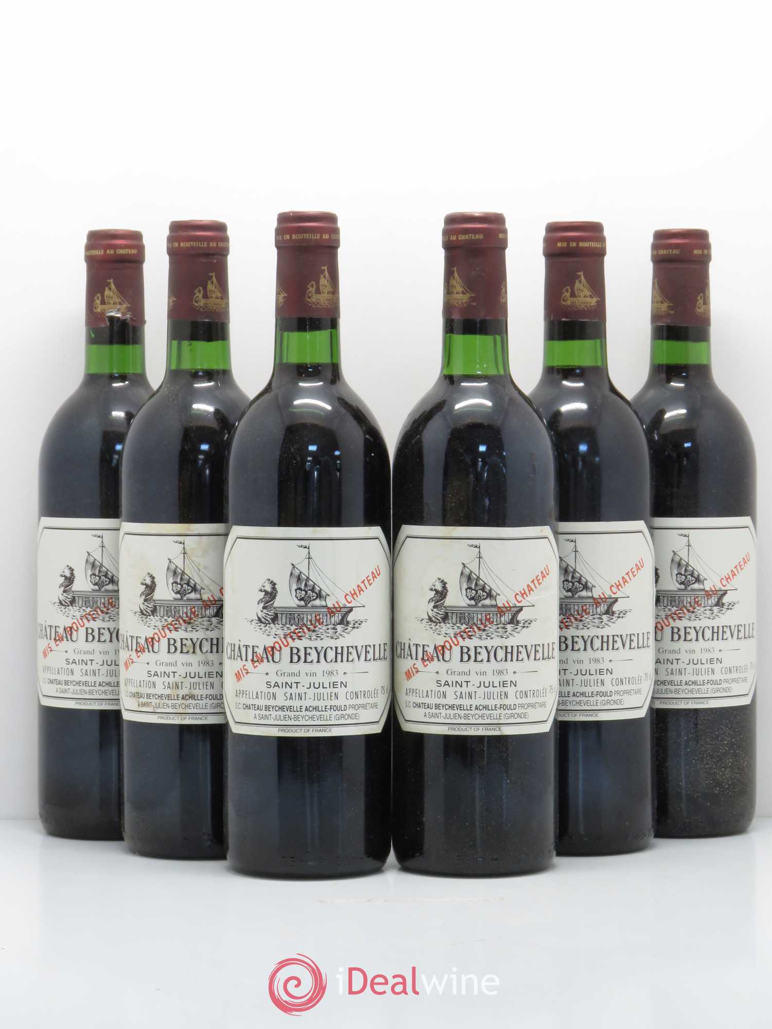 Château Beychevelle 4ème Grand Cru Classé 1983 - Lot de 6 bouteilles - 0