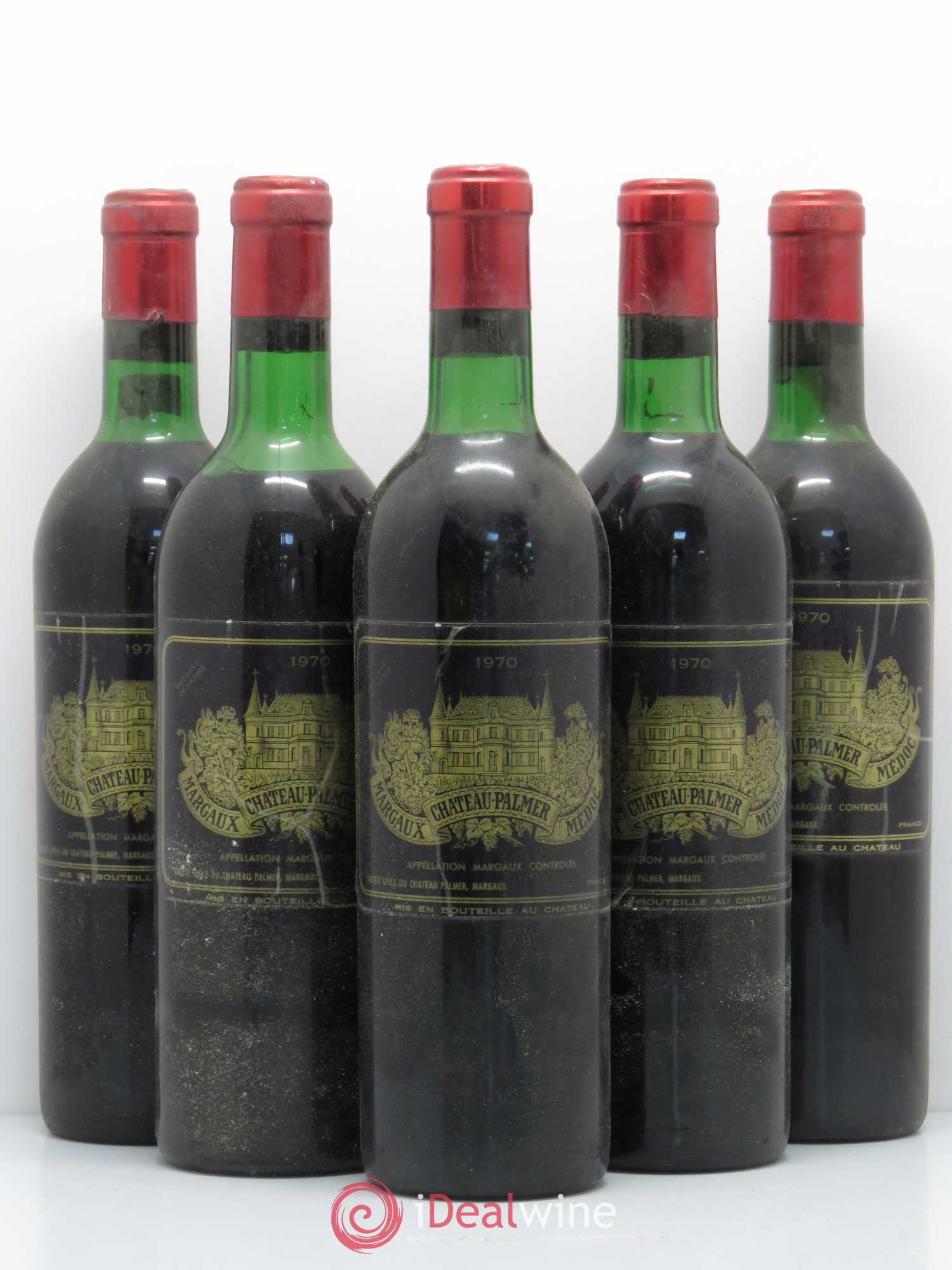 Château Palmer 3ème Grand Cru Classé 1970 - Lot de 5 bouteilles - 0