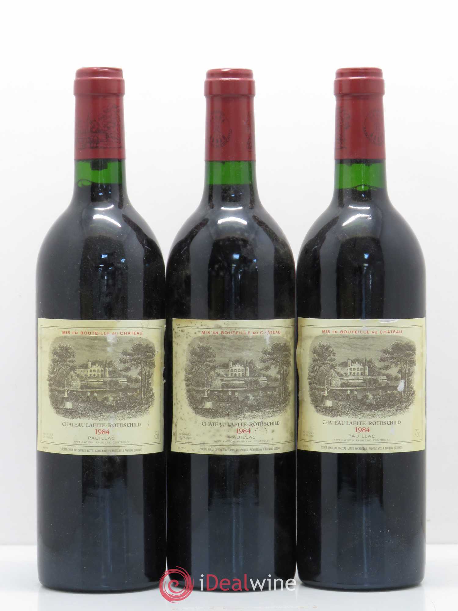 Château Lafite Rothschild 1er Grand Cru Classé 1984 - Lot de 3 bouteilles - 0