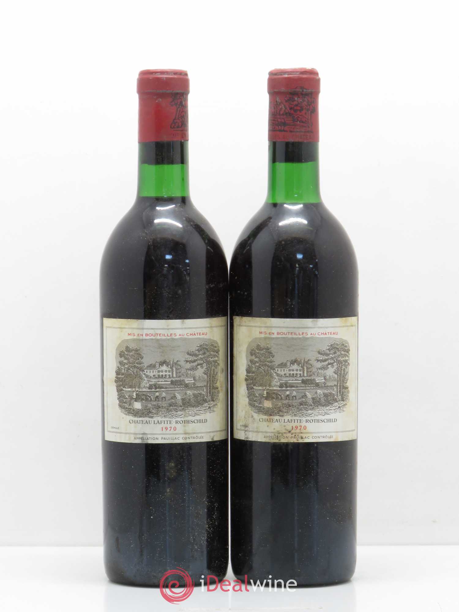 Château Lafite Rothschild 1er Grand Cru Classé 1970 - Lot de 2 bouteilles - 0