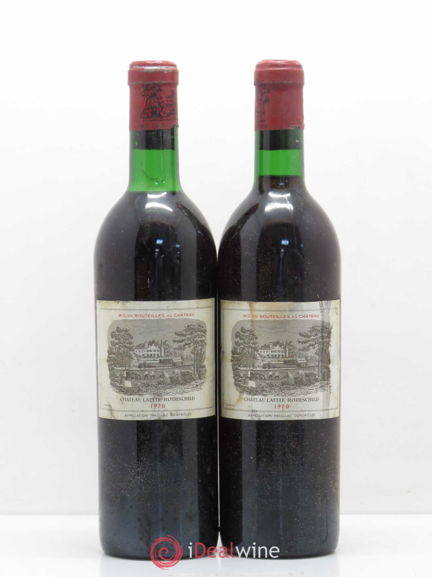Château Lafite Rothschild 1er Grand Cru Classé 1970 - Lot de 2 bouteilles - 0