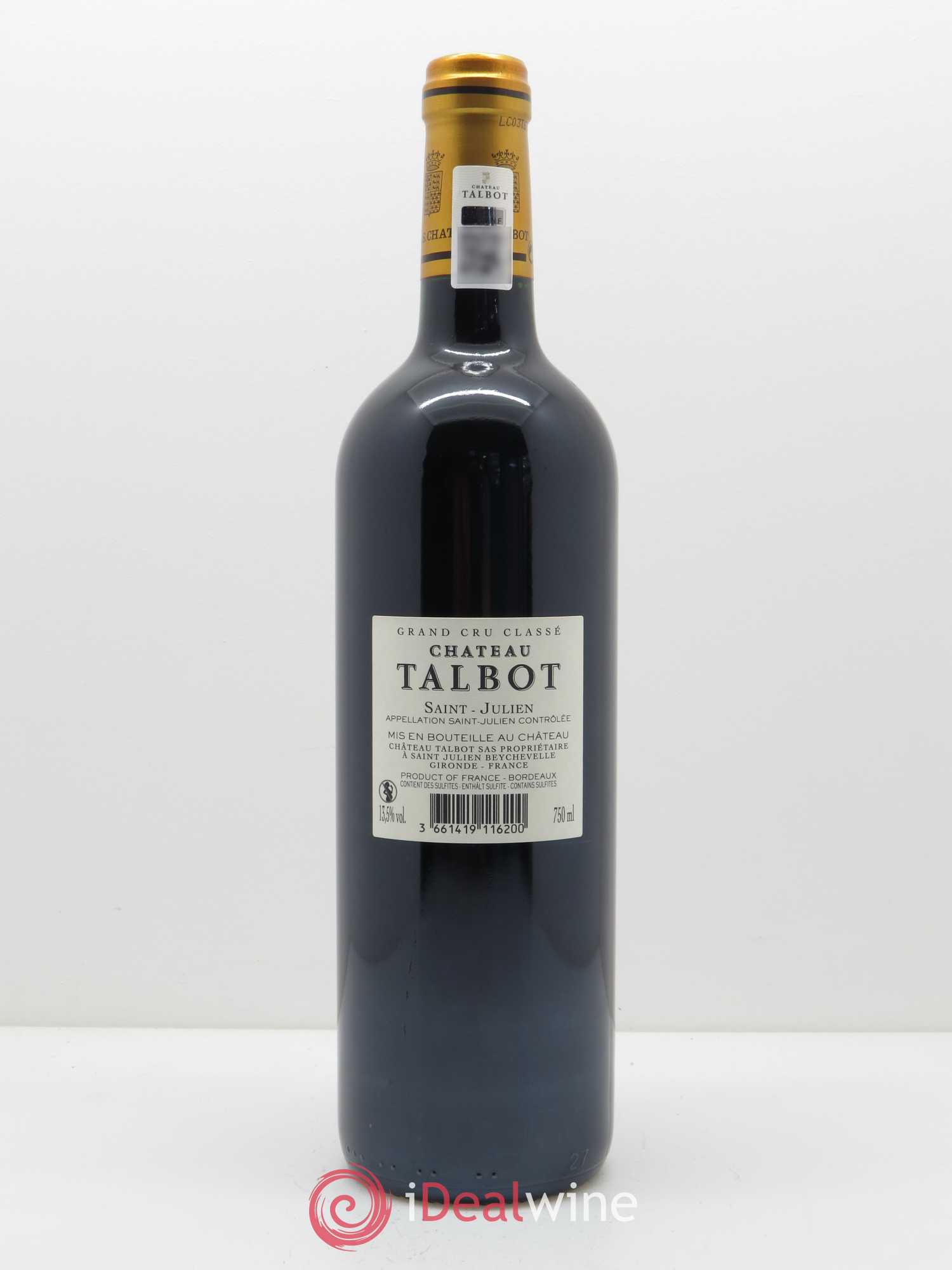 Château Talbot 4ème Grand Cru Classé 2016 - Lot de 1 bouteille - 1