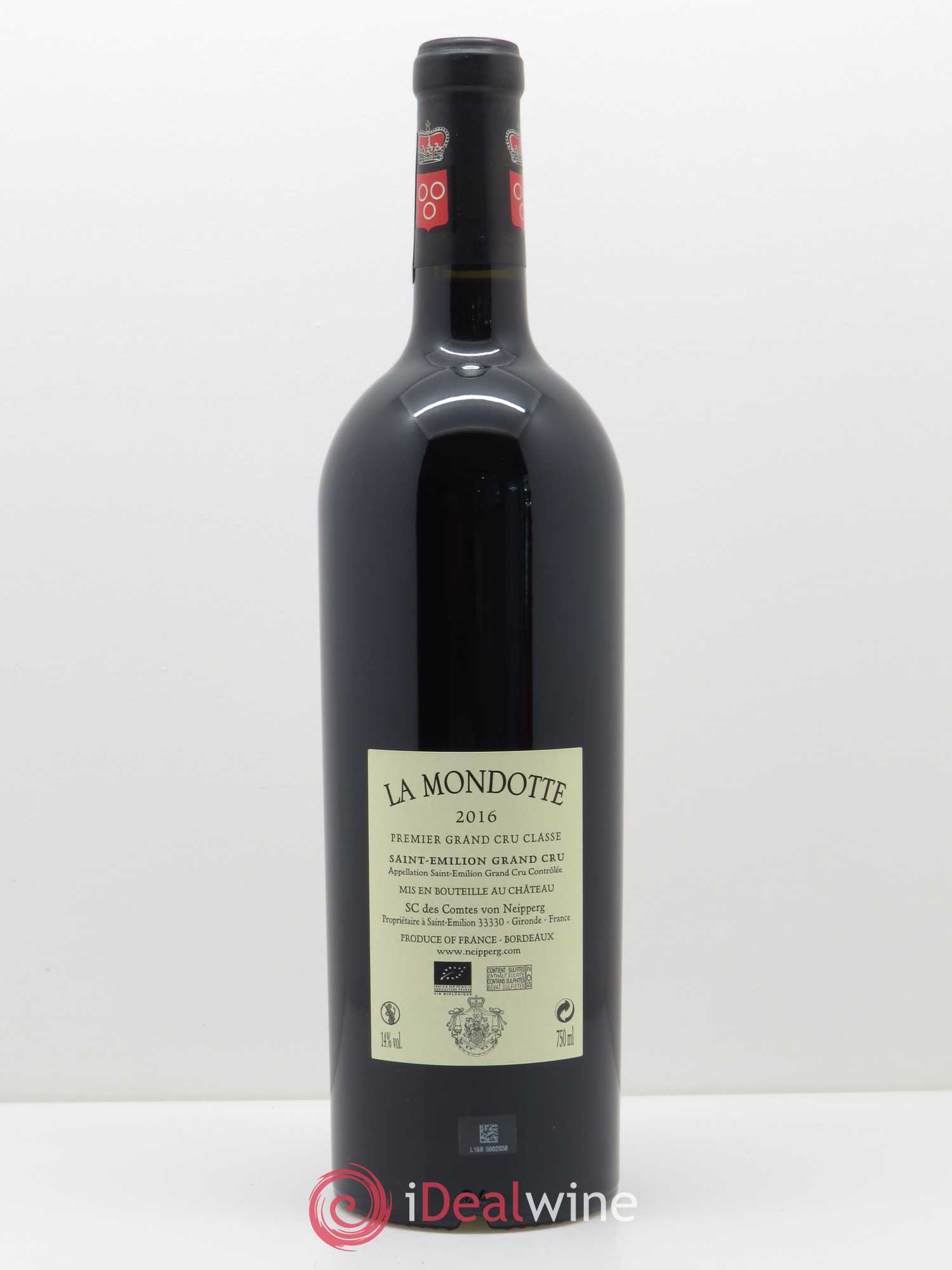 La Mondotte 1er Grand Cru Classé B depuis 2012 2016 - Lot de 1 bouteille - 1