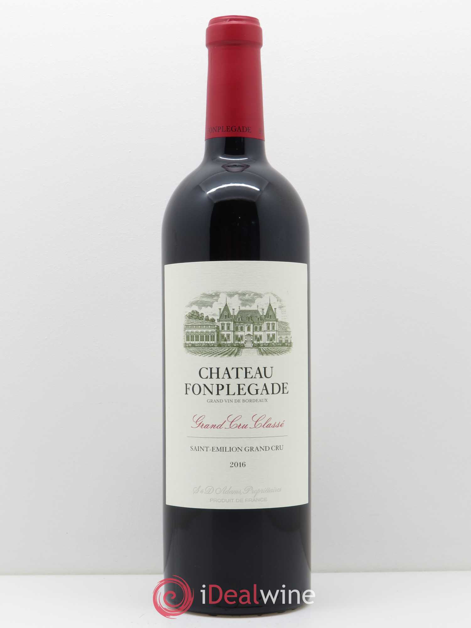 Château Fonplegade Grand Cru Classé 2016 - Lot de 1 bouteille - 0