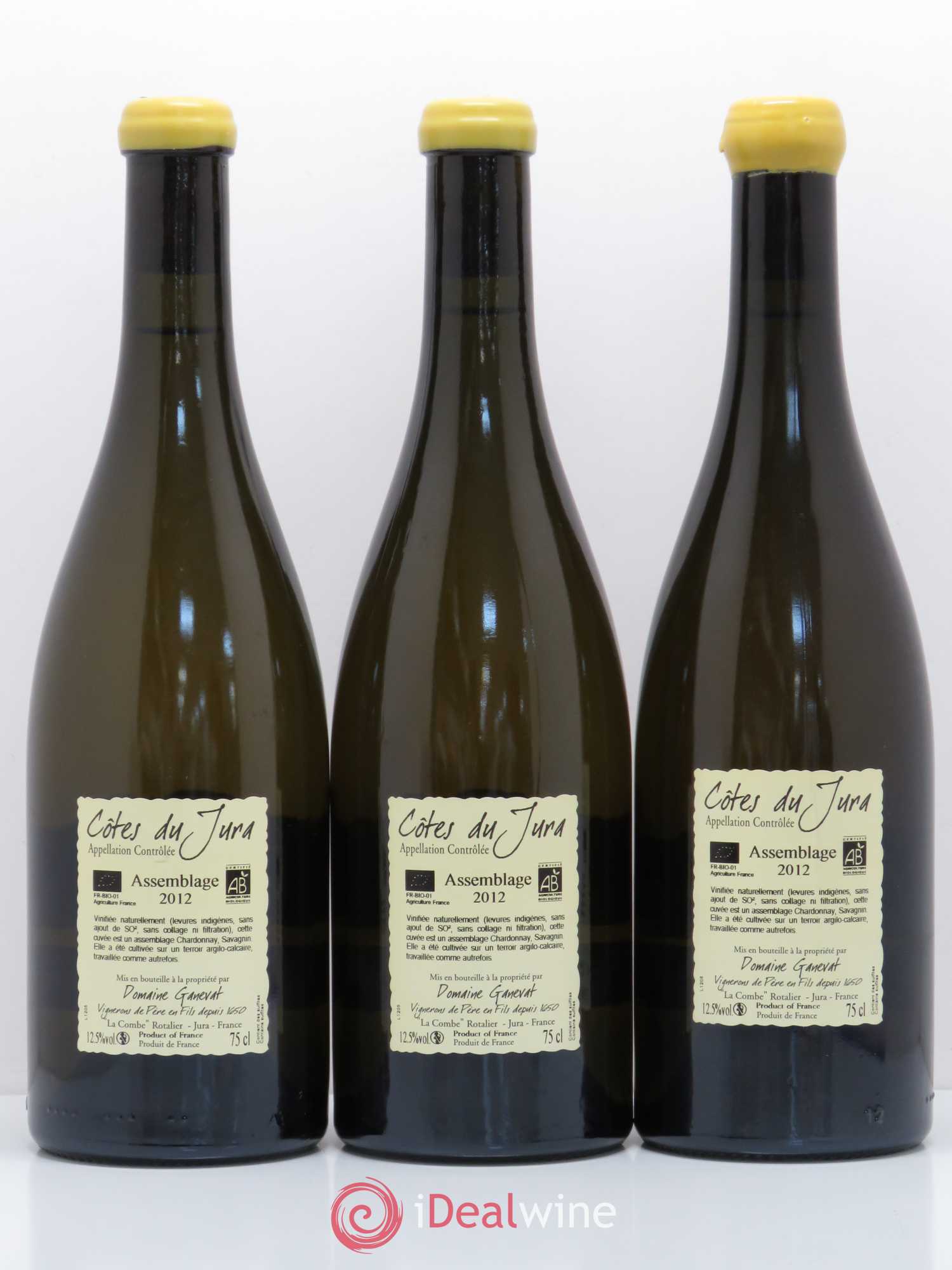 Côtes du Jura Cuvée Orégane Jean-François Ganevat (Domaine) 2012 - Lot de 3 bouteilles - 1