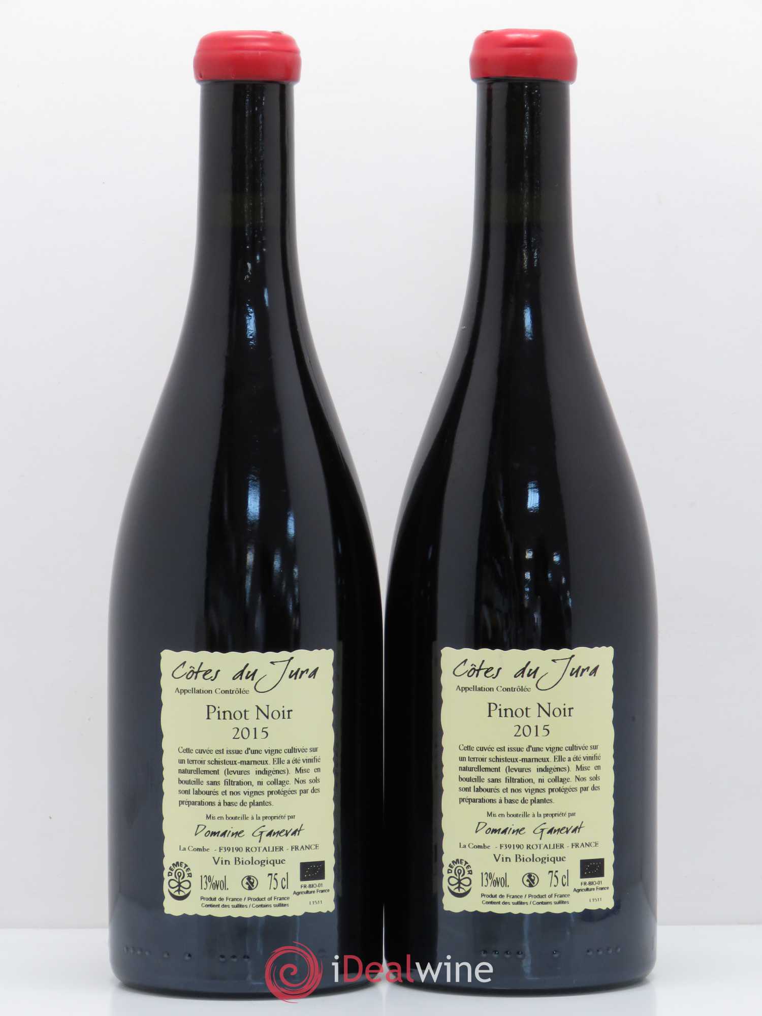 Côtes du Jura Pinot Noir En Billat Jean-François Ganevat (Domaine) 2015 - Lot de 2 bouteilles - 1