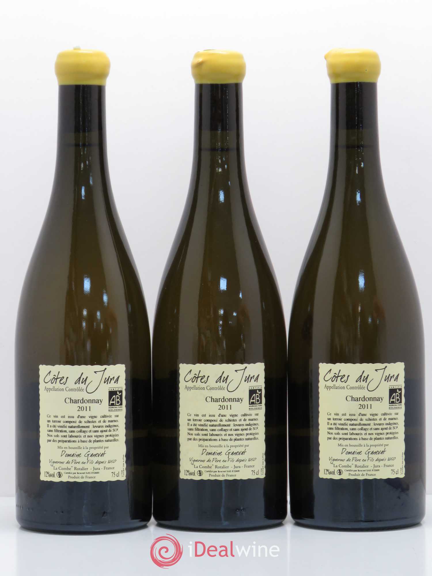 Côtes du Jura Grusse en Billat Jean-François Ganevat (Domaine) 2011 - Lot de 3 bouteilles - 1