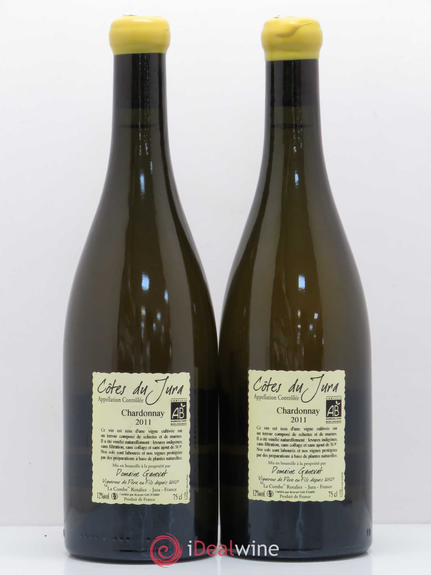 Côtes du Jura Grusse en Billat Jean-François Ganevat (Domaine) 2011 - Lot de 2 bouteilles - 1