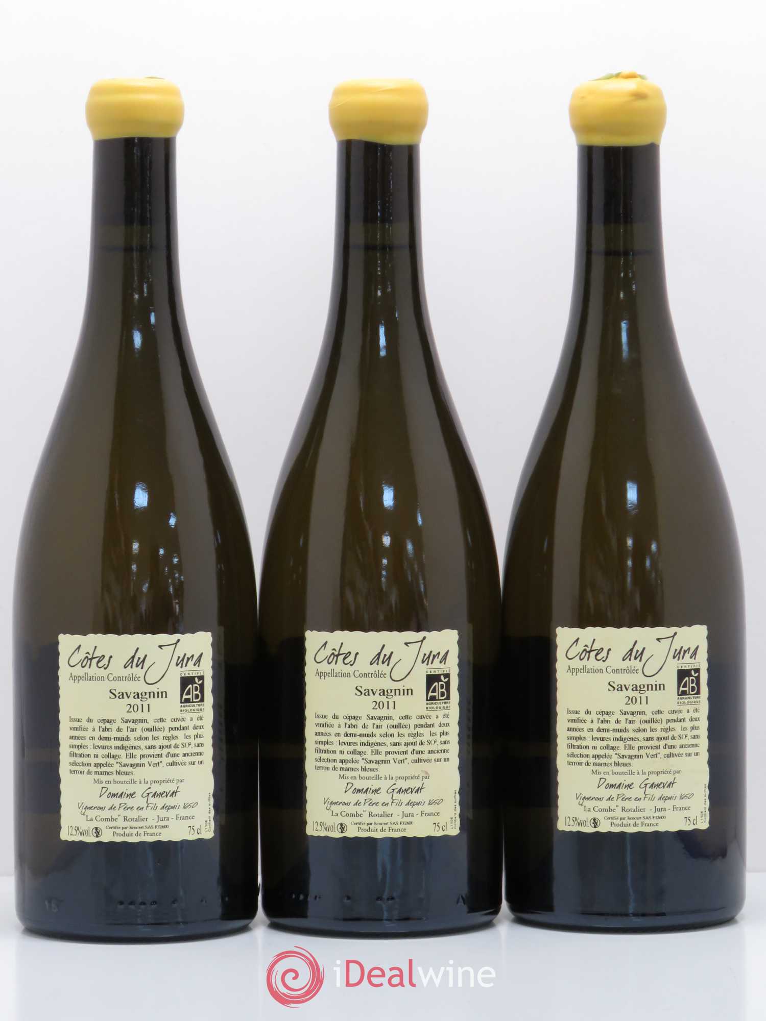 Côtes du Jura Les Chalasses Marnes Bleues Jean-François Ganevat (Domaine) (sans prix de réserve) 2011 - Lot de 3 bouteilles - 1