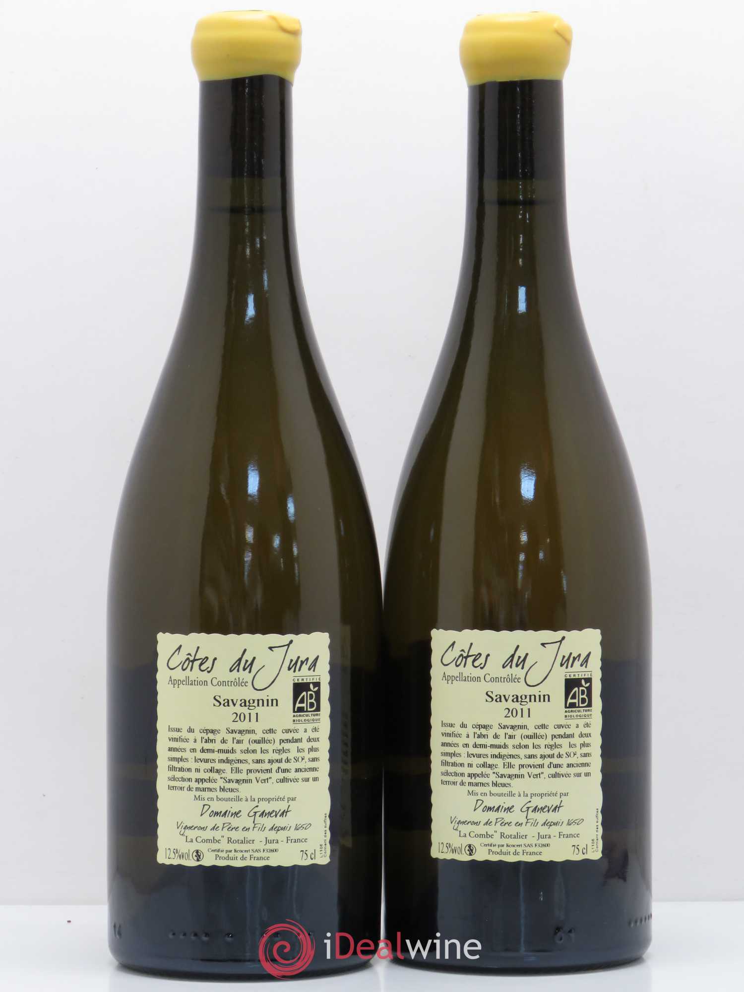 Côtes du Jura Les Chalasses Marnes Bleues Jean-François Ganevat (Domaine) 2011 - Lot de 2 bouteilles - 1