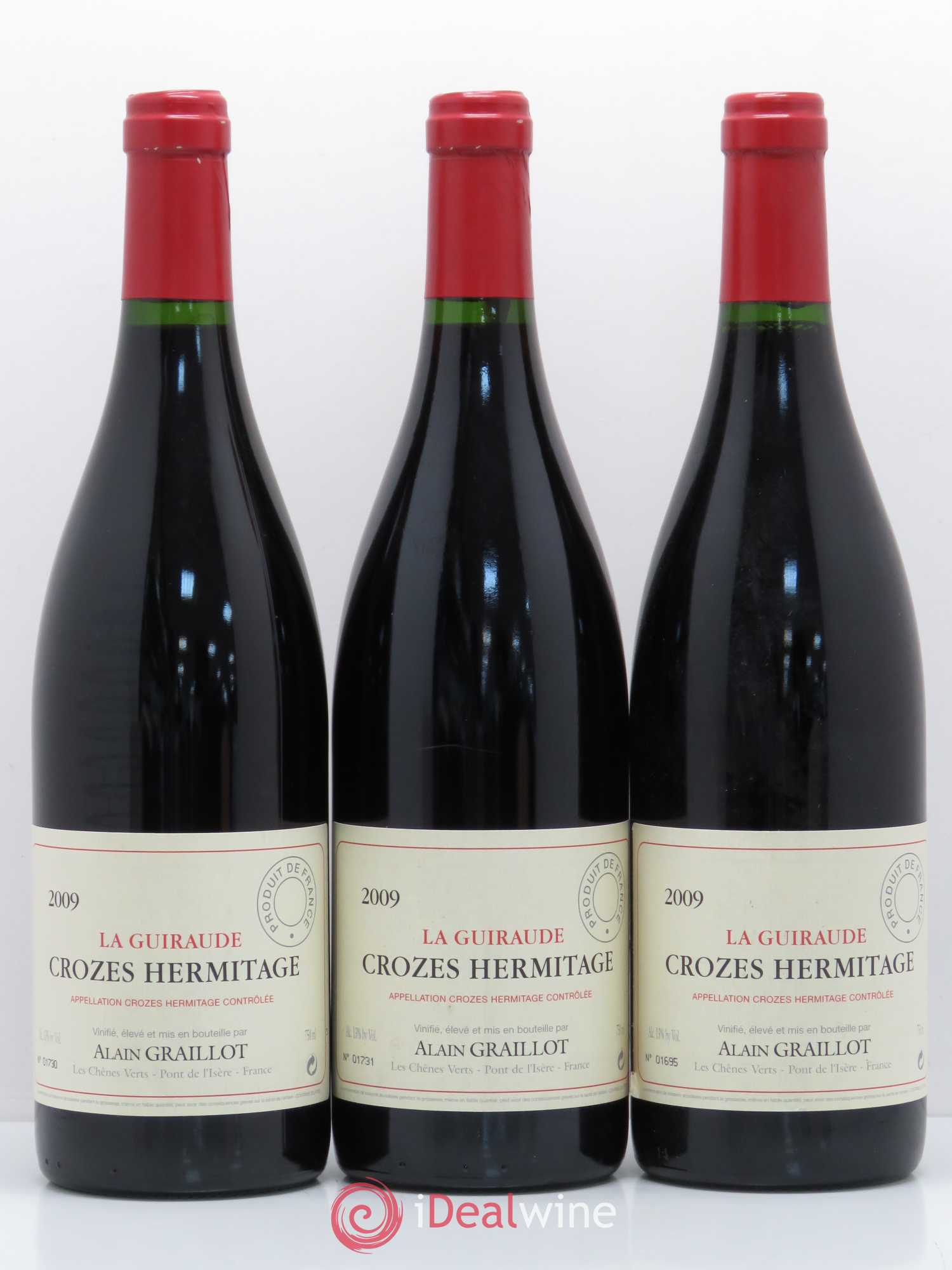 Crozes-Hermitage La Guiraude Domaine Graillot 2009 - Lot de 3 bouteilles - 0