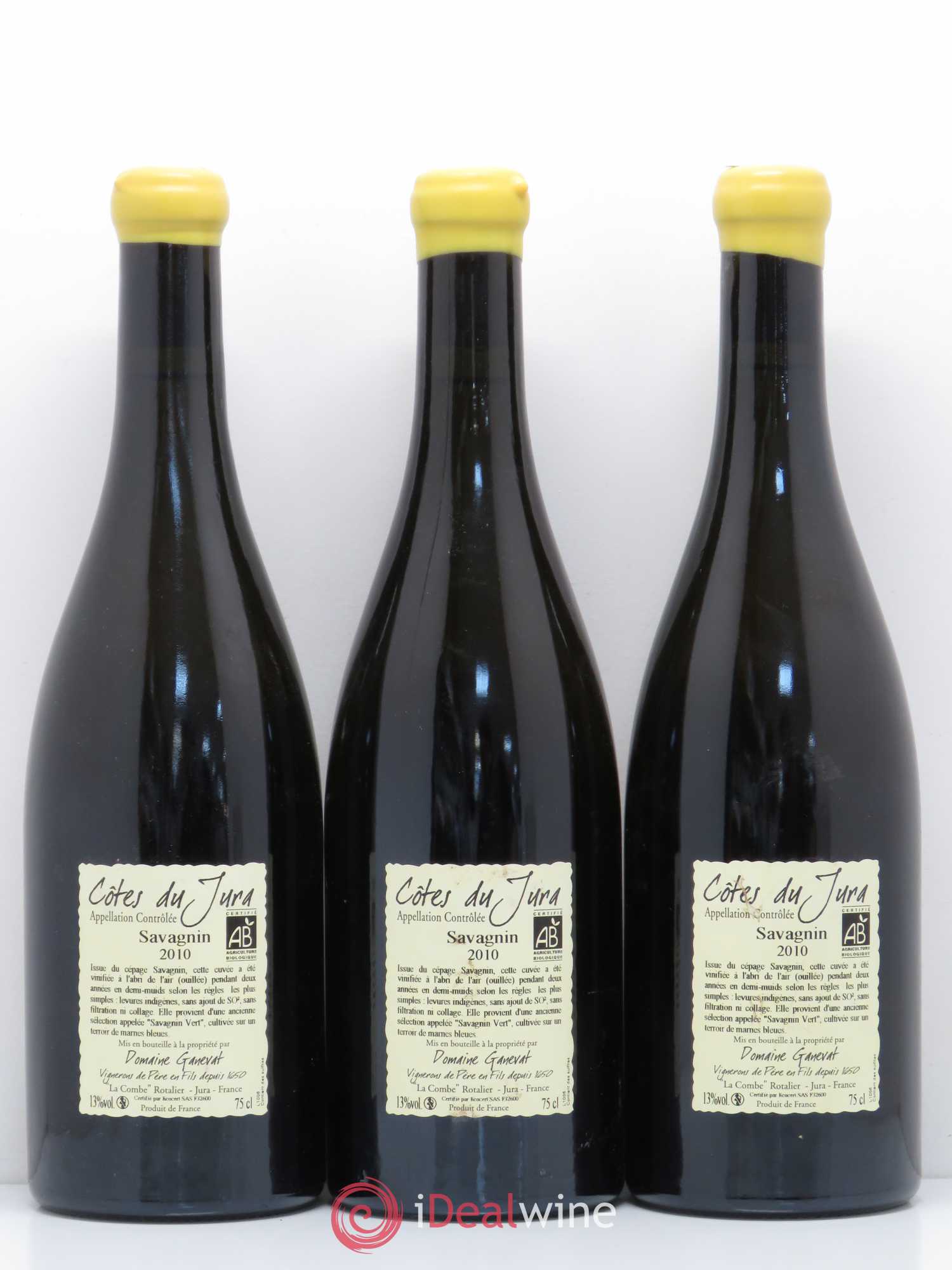 Côtes du Jura Les Chalasses Marnes Bleues Jean-François Ganevat (Domaine) 2010 - Lot de 3 bouteilles - 1