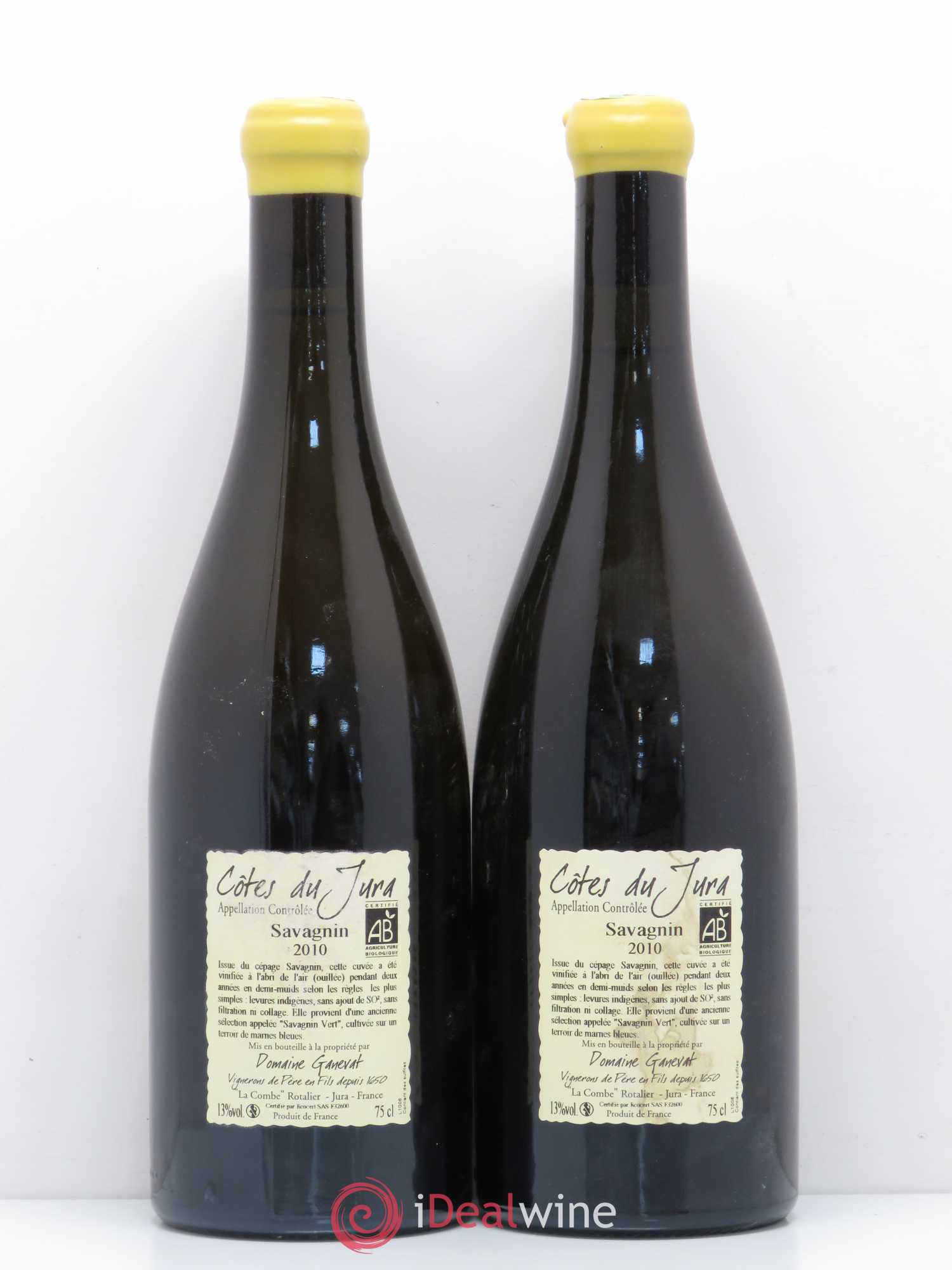 Côtes du Jura Les Chalasses Marnes Bleues Jean-François Ganevat (Domaine) 2010 - Lot de 2 bouteilles - 1