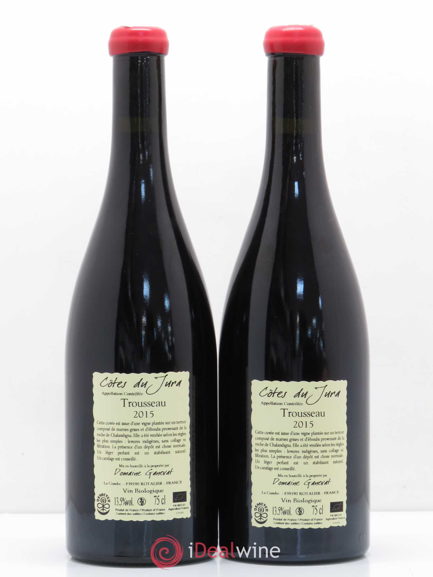 Côtes du Jura Plein Sud Jean-François Ganevat (Domaine) 2015 - Lot de 2 bouteilles - 1