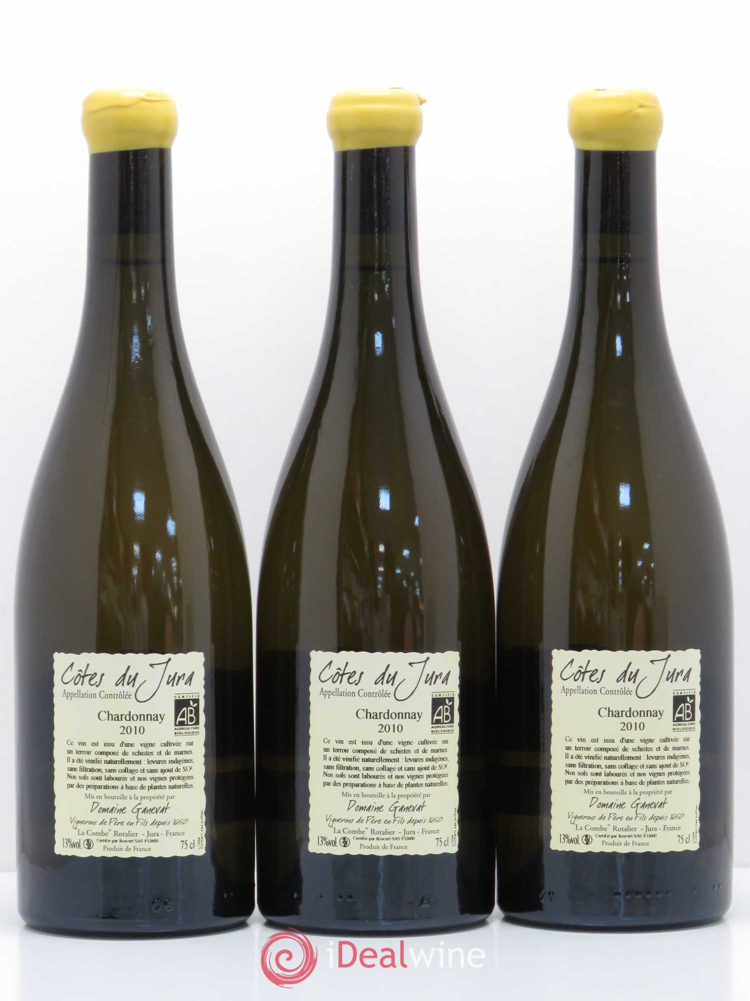 Côtes du Jura Grusse en Billat Jean-François Ganevat (Domaine) 2010 - Lot de 3 bouteilles - 1