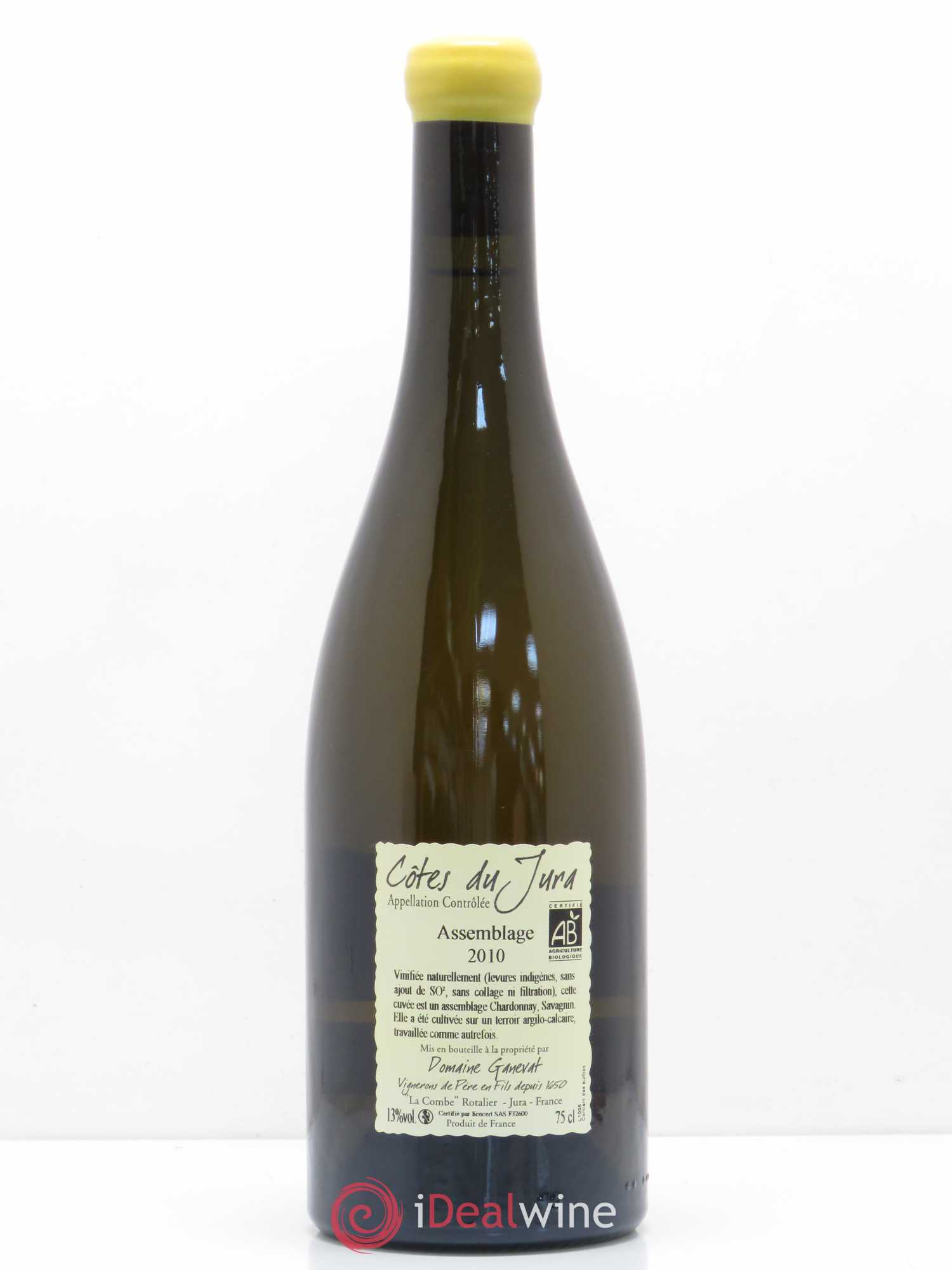 Côtes du Jura Cuvée Orégane Jean-François Ganevat (Domaine) 2010 - Lot de 1 bouteille - 1