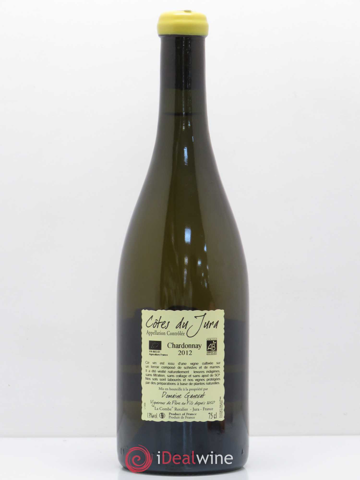 Côtes du Jura Grusse en Billat Jean-François Ganevat (Domaine) 2012 - Lot de 1 bouteille - 1