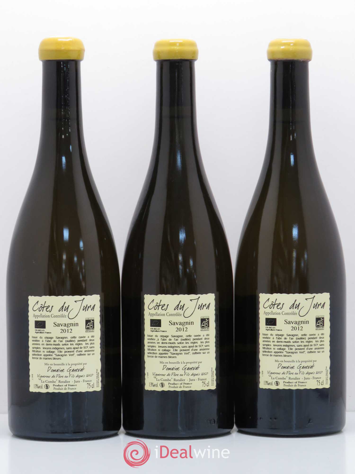 Côtes du Jura Les Chalasses Marnes Bleues Jean-François Ganevat (Domaine) 2012 - Lot de 3 bouteilles - 1