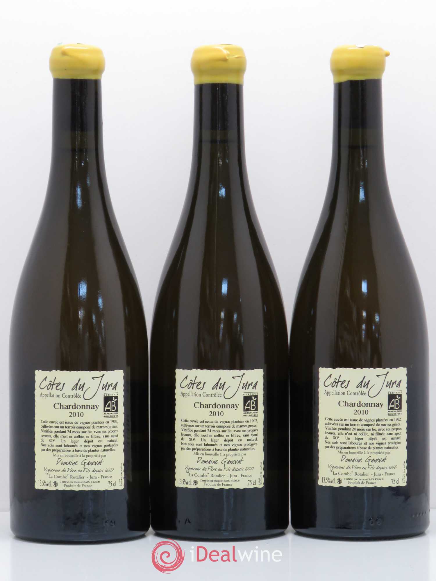Côtes du Jura Les Chalasses Vieilles Vignes Jean-François Ganevat (Domaine) 2010 - Lot de 3 bouteilles - 1