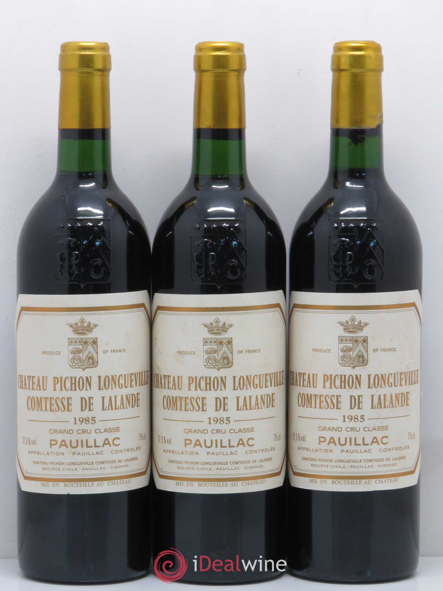 Château Pichon Longueville Comtesse de Lalande 2ème Grand Cru Classé 1985 - Lot de 12 bouteilles - 1