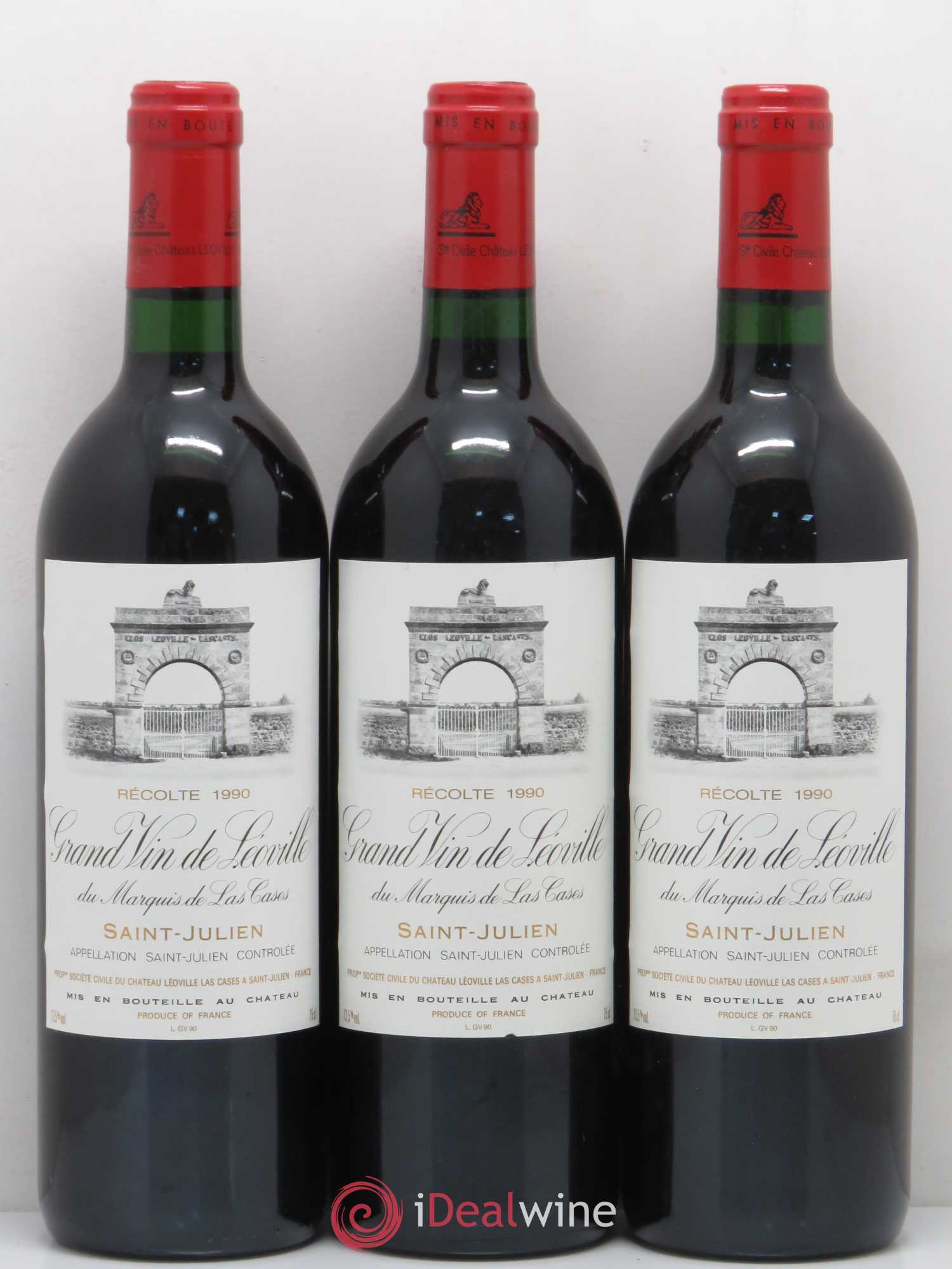 Château Léoville Las Cases 2ème Grand Cru Classé 1990 - Lotto di 12 bottiglie - 1